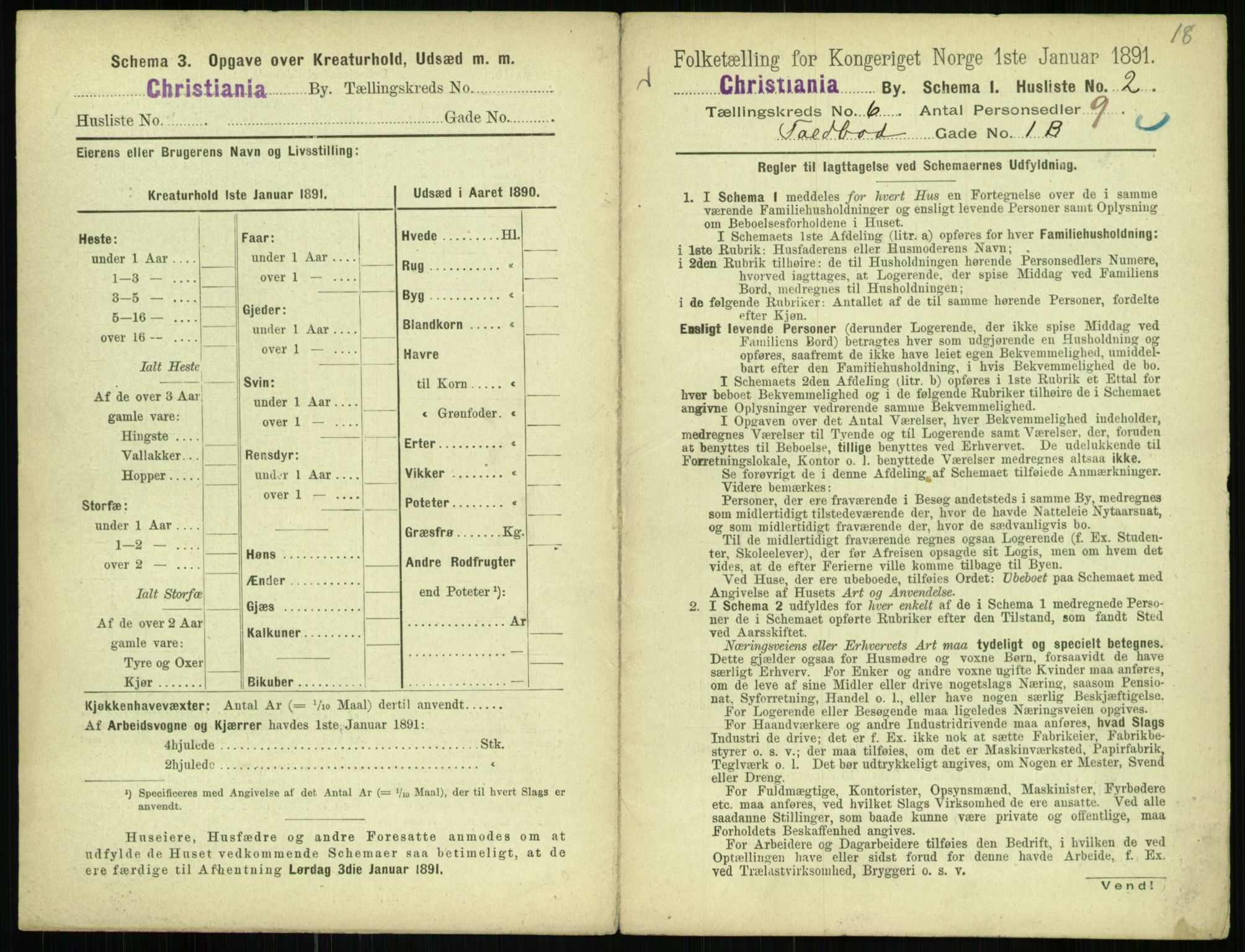 RA, 1891 census for 0301 Kristiania, 1891, p. 2514