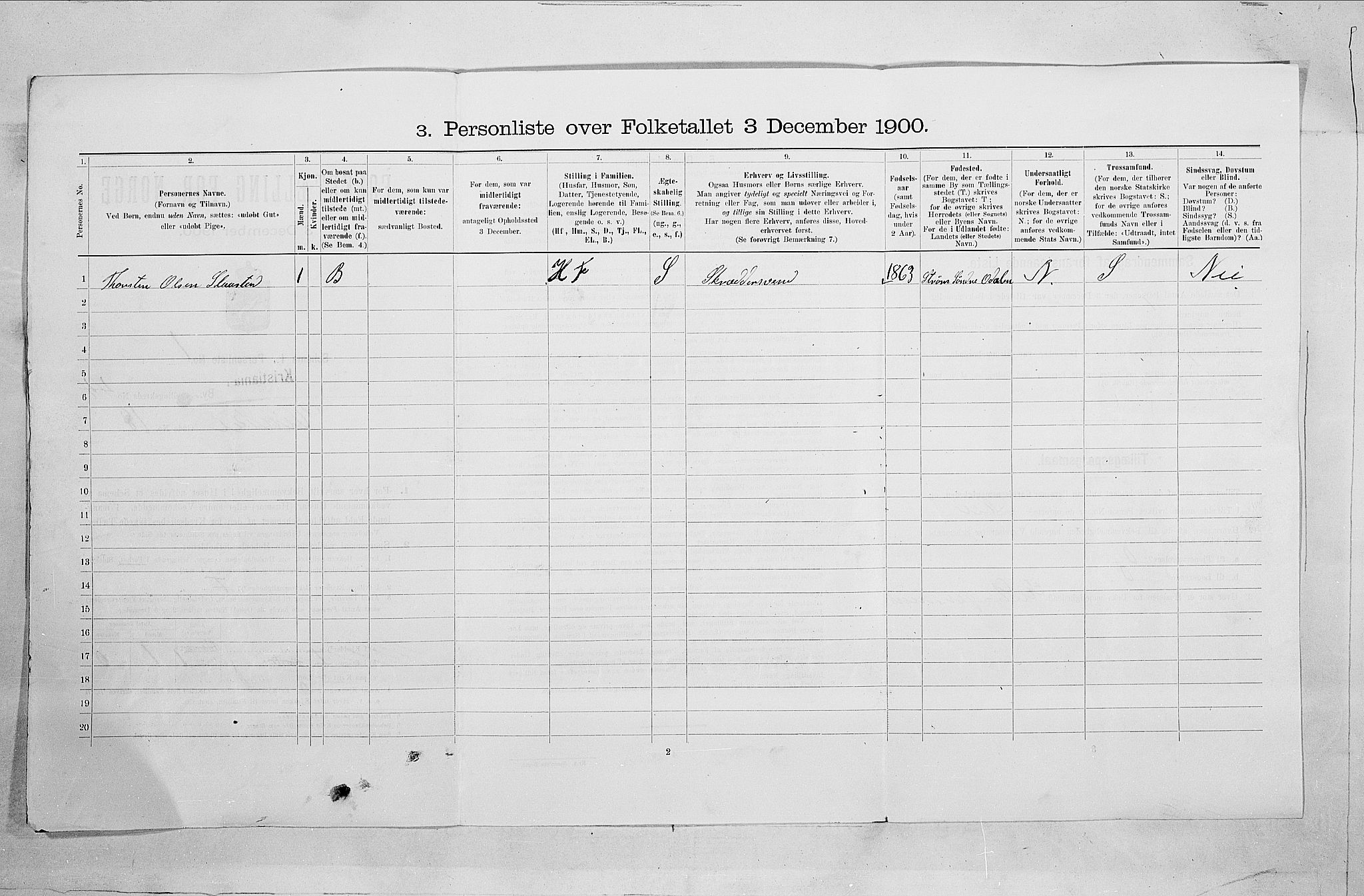 SAO, 1900 census for Kristiania, 1900, p. 113592