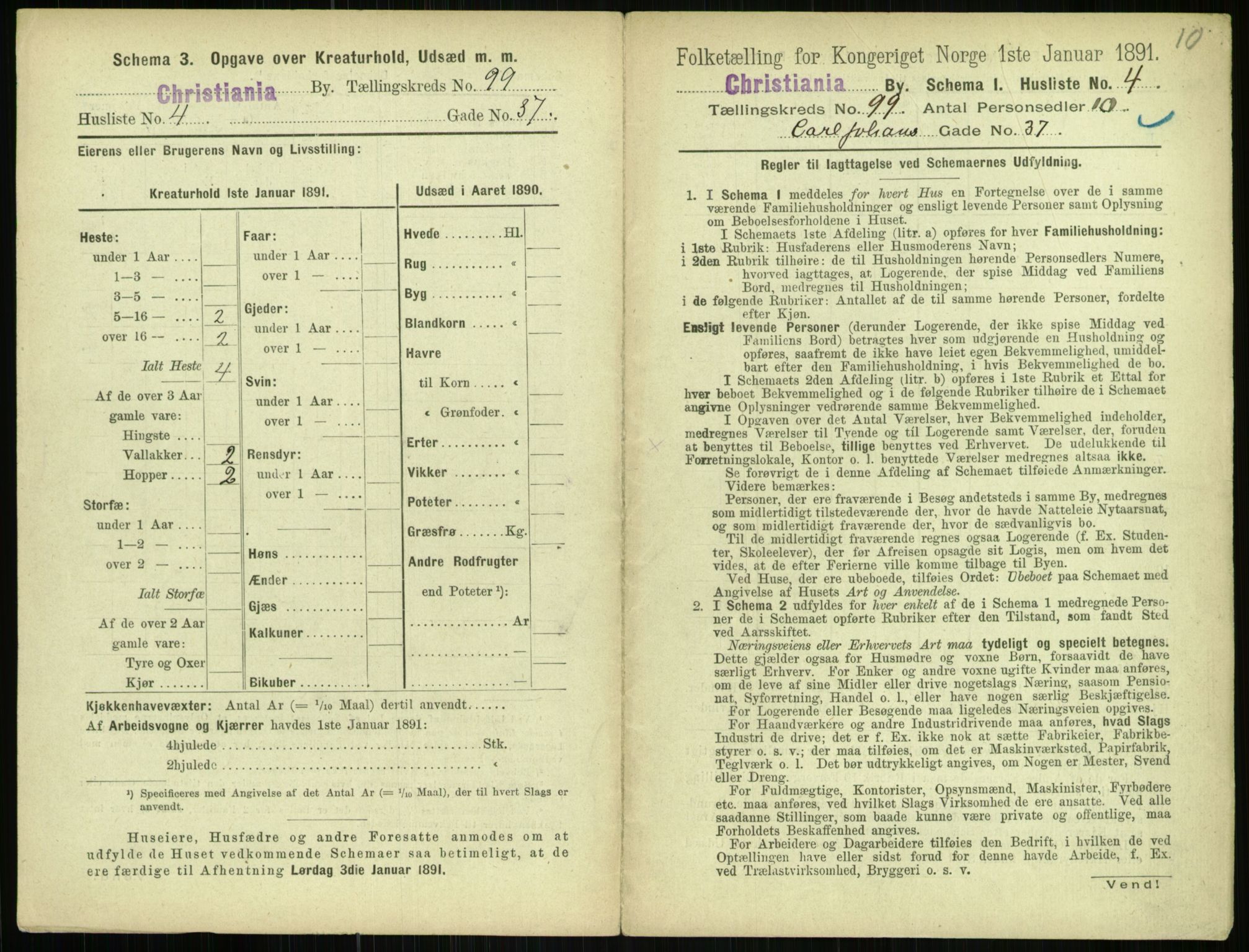 RA, 1891 census for 0301 Kristiania, 1891, p. 48521