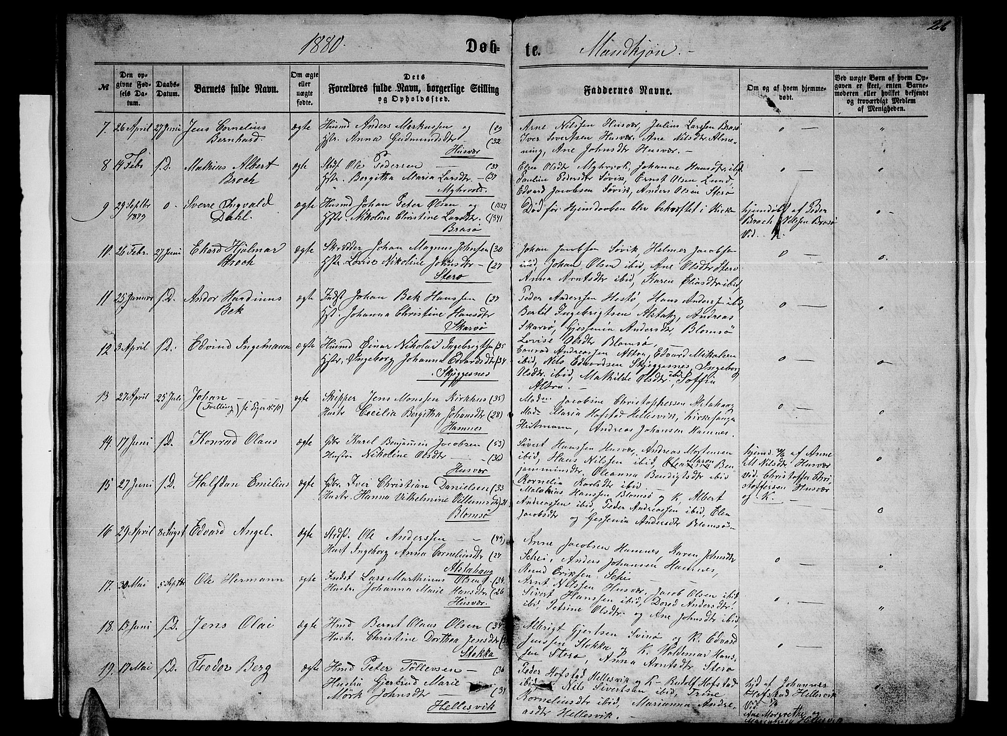 Ministerialprotokoller, klokkerbøker og fødselsregistre - Nordland, SAT/A-1459/830/L0461: Parish register (copy) no. 830C03, 1866-1881, p. 26