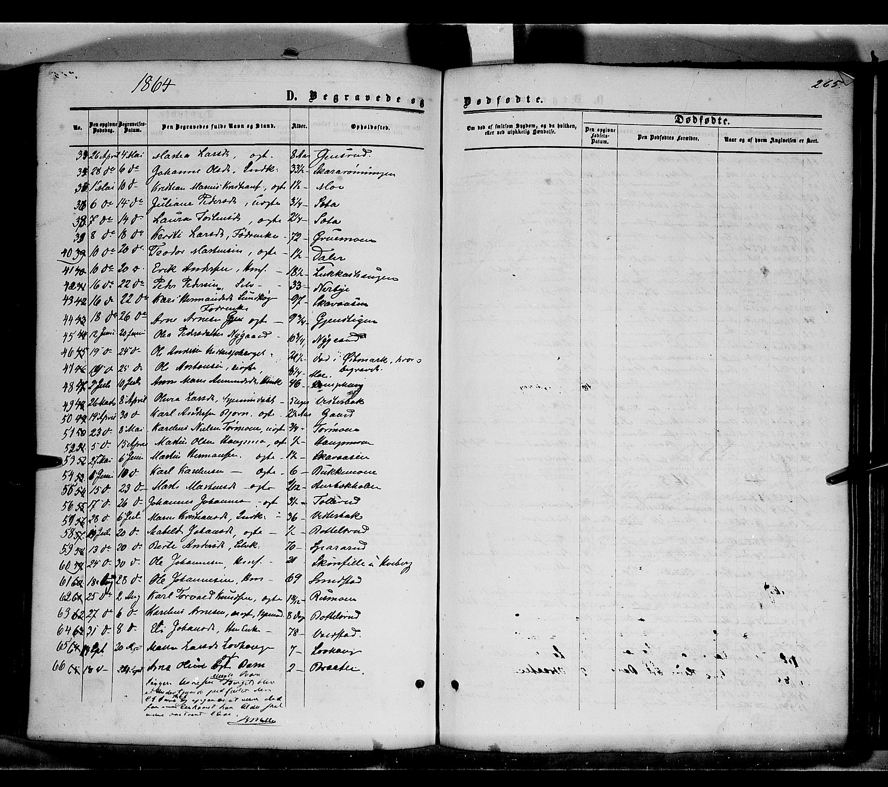 Grue prestekontor, SAH/PREST-036/H/Ha/Haa/L0010: Parish register (official) no. 10, 1864-1873, p. 265