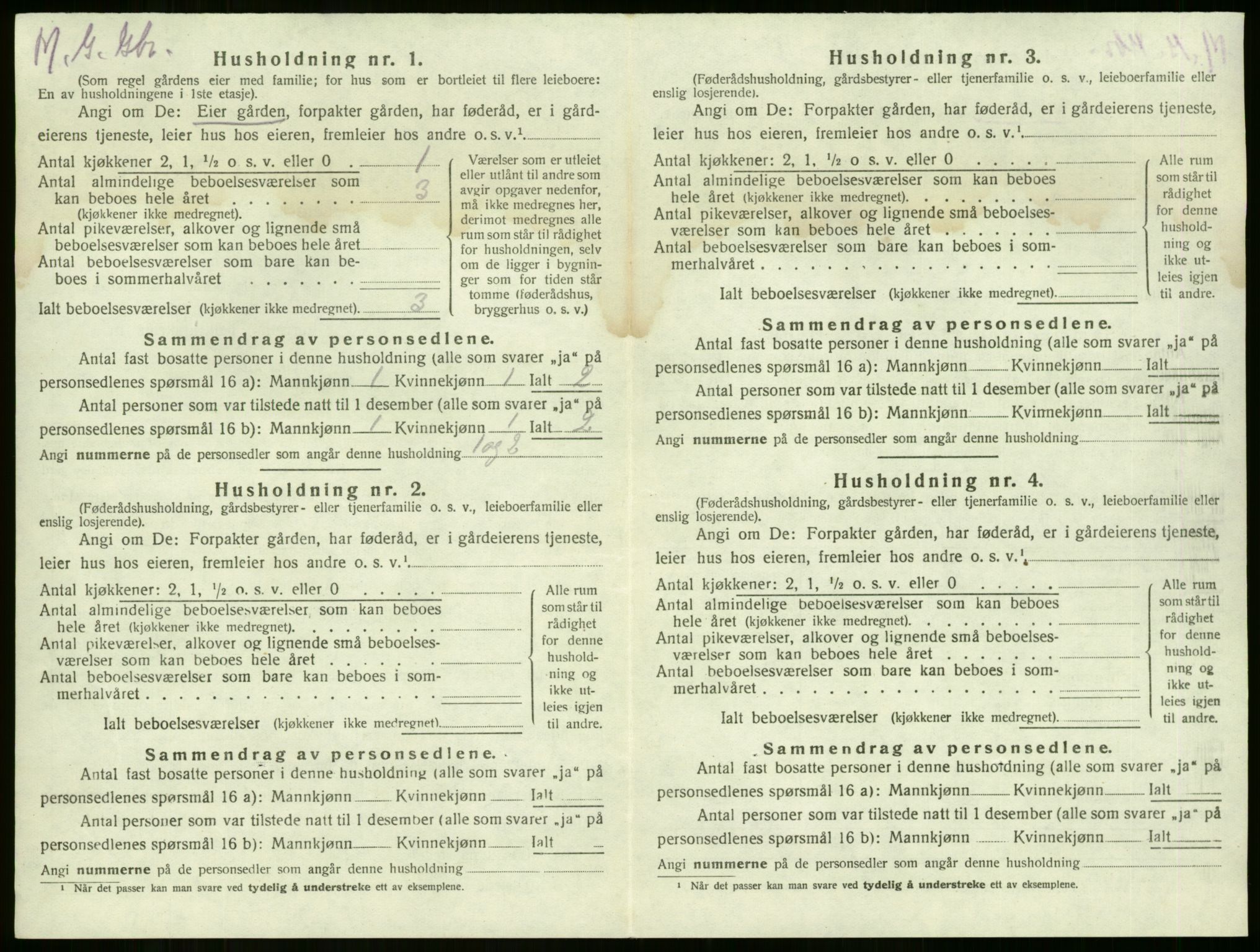 SAKO, 1920 census for Sem, 1920, p. 2097