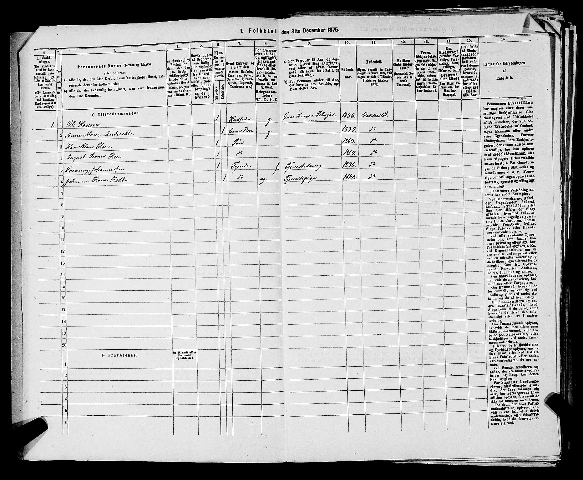 RA, 1875 census for 0128P Rakkestad, 1875, p. 737