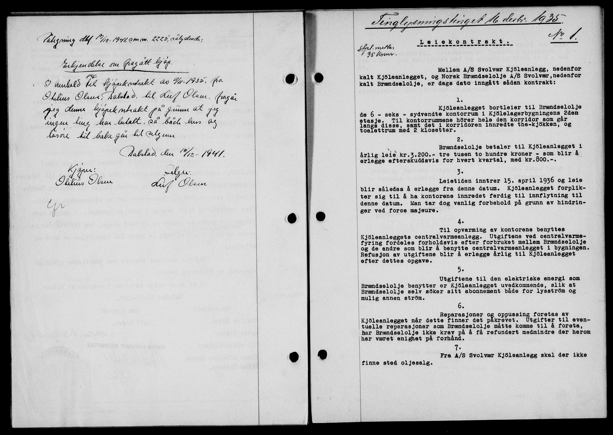 Lofoten sorenskriveri, SAT/A-0017/1/2/2C/L0032b: Mortgage book no. 32b, 1935-1935, Deed date: 16.12.1935