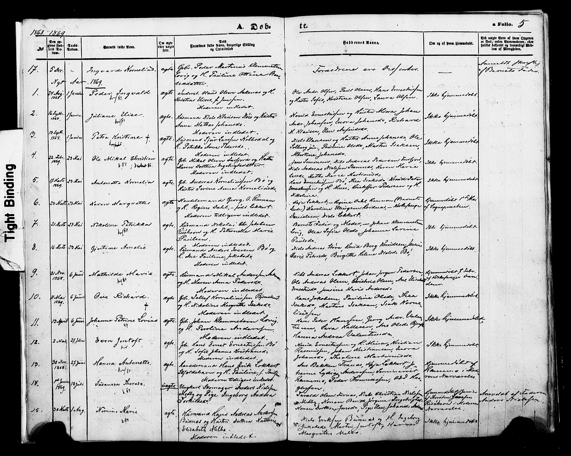 Ministerialprotokoller, klokkerbøker og fødselsregistre - Nordland, SAT/A-1459/898/L1421: Parish register (official) no. 898A01, 1866-1886, p. 5