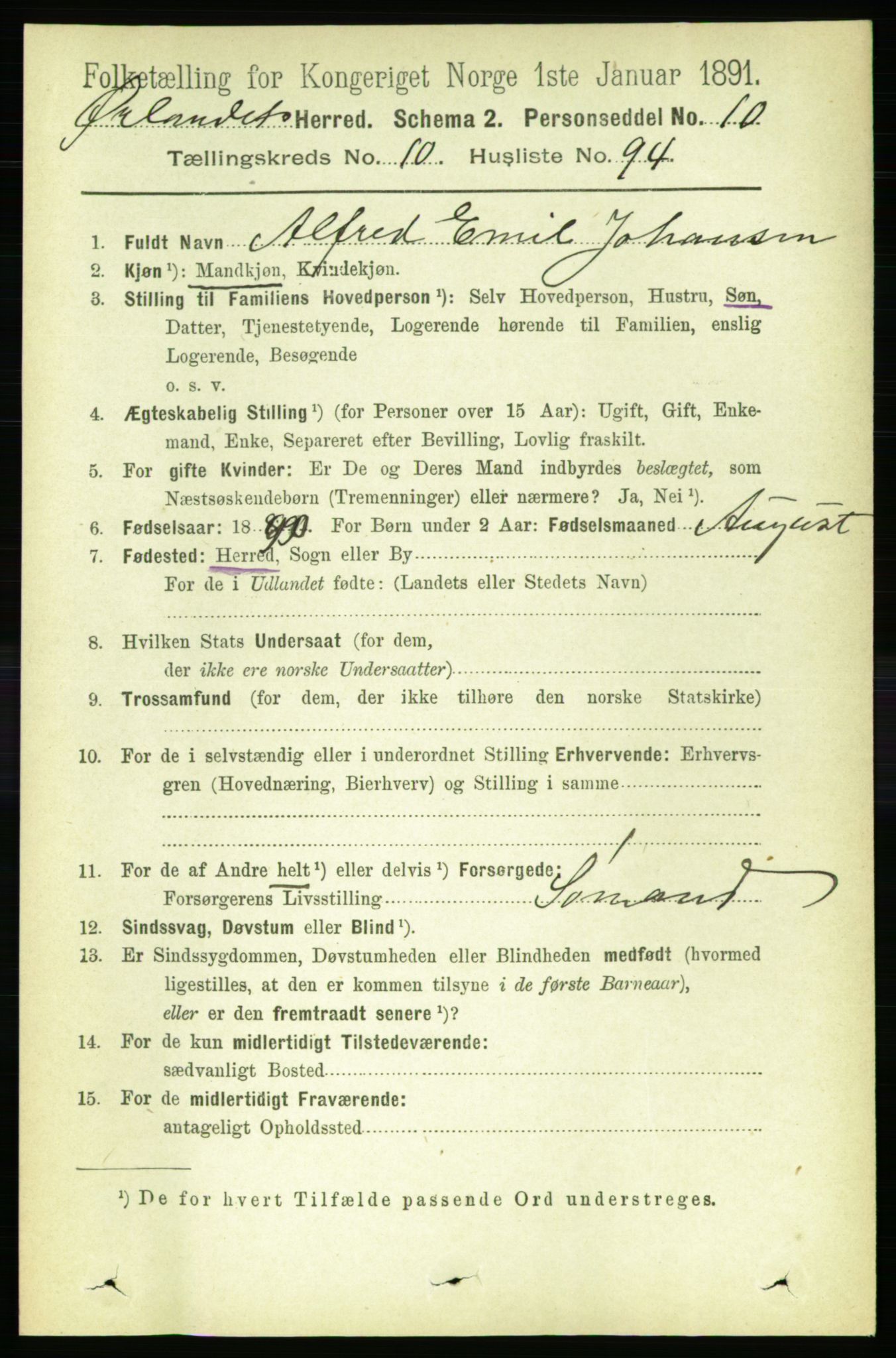 RA, 1891 census for 1621 Ørland, 1891, p. 4772