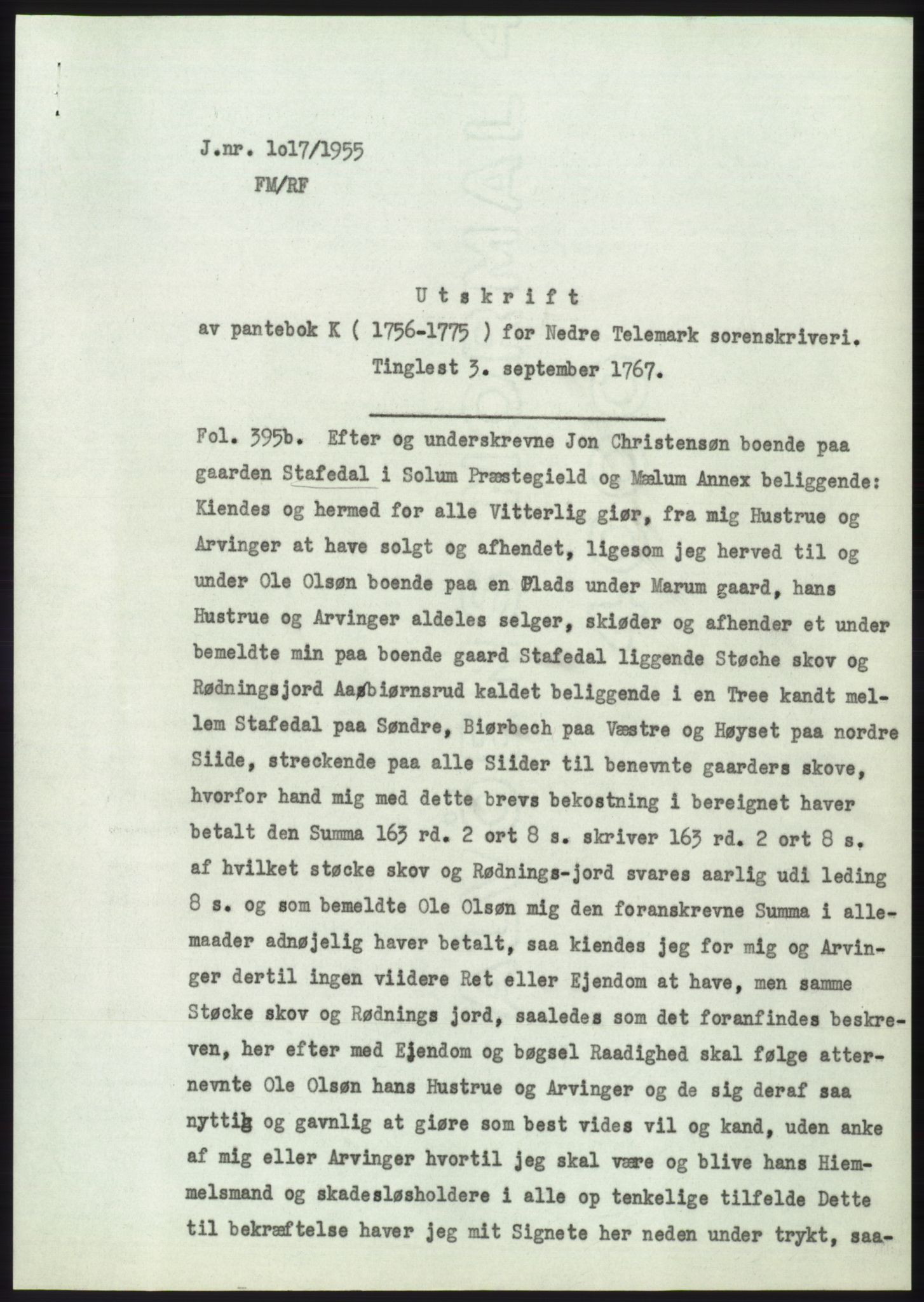 Statsarkivet i Kongsberg, SAKO/A-0001, 1955, p. 270