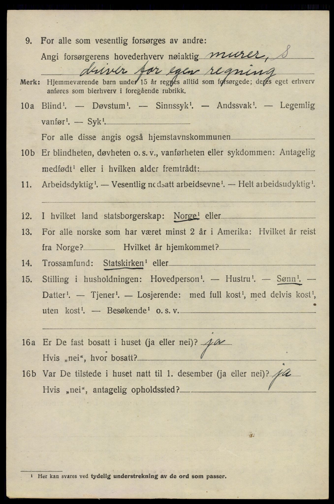 SAO, 1920 census for Bærum, 1920, p. 14301