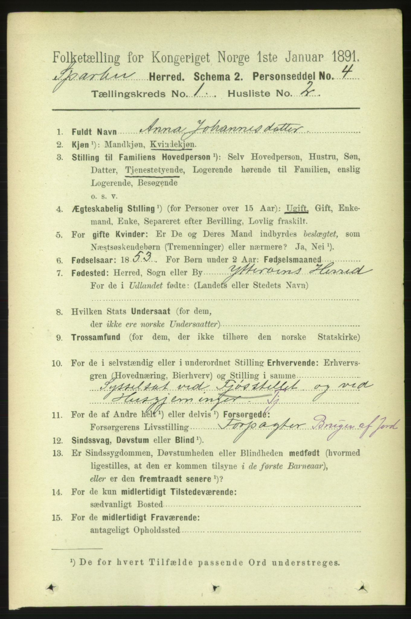 RA, 1891 census for 1731 Sparbu, 1891, p. 131