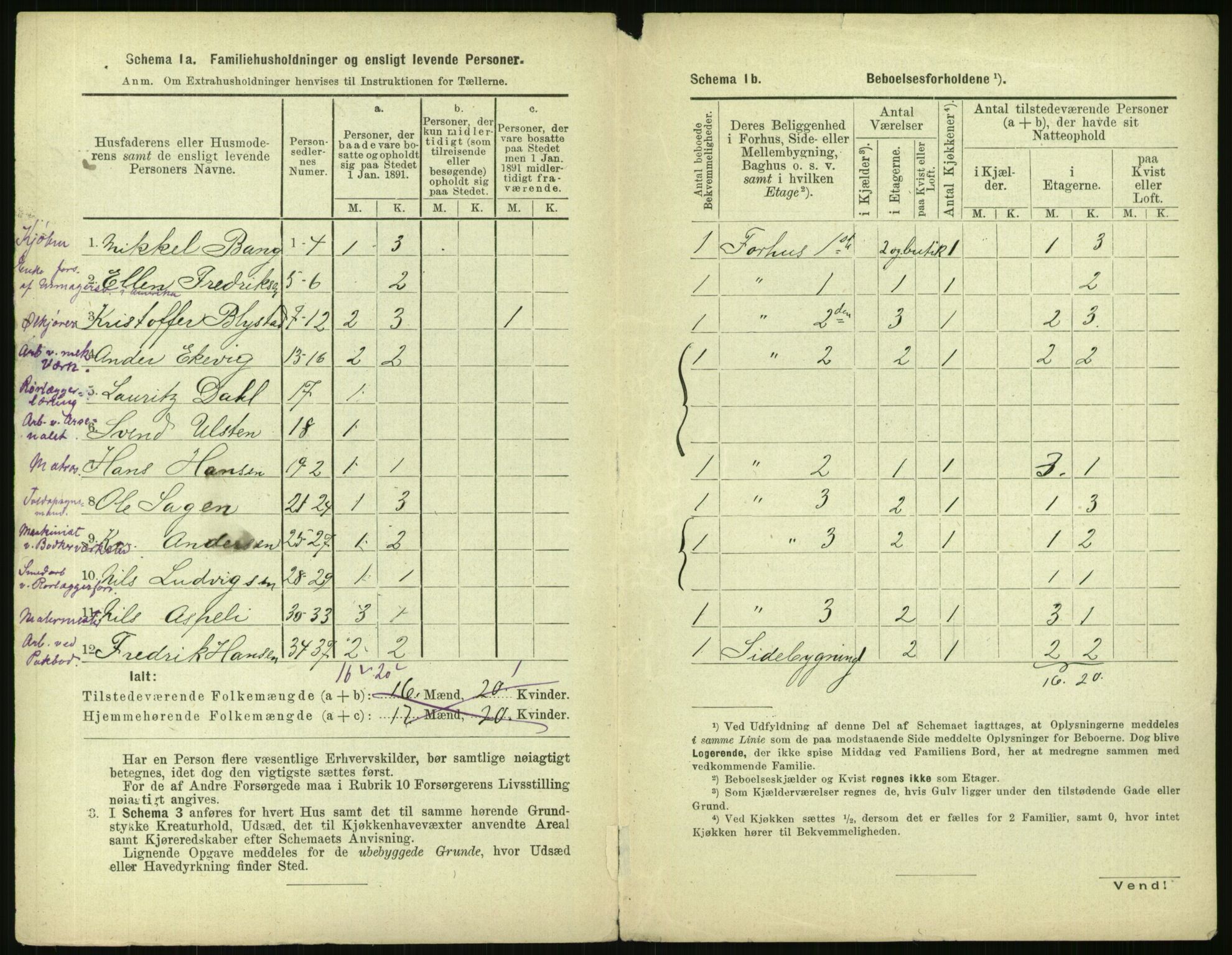 RA, 1891 census for 0301 Kristiania, 1891, p. 105612