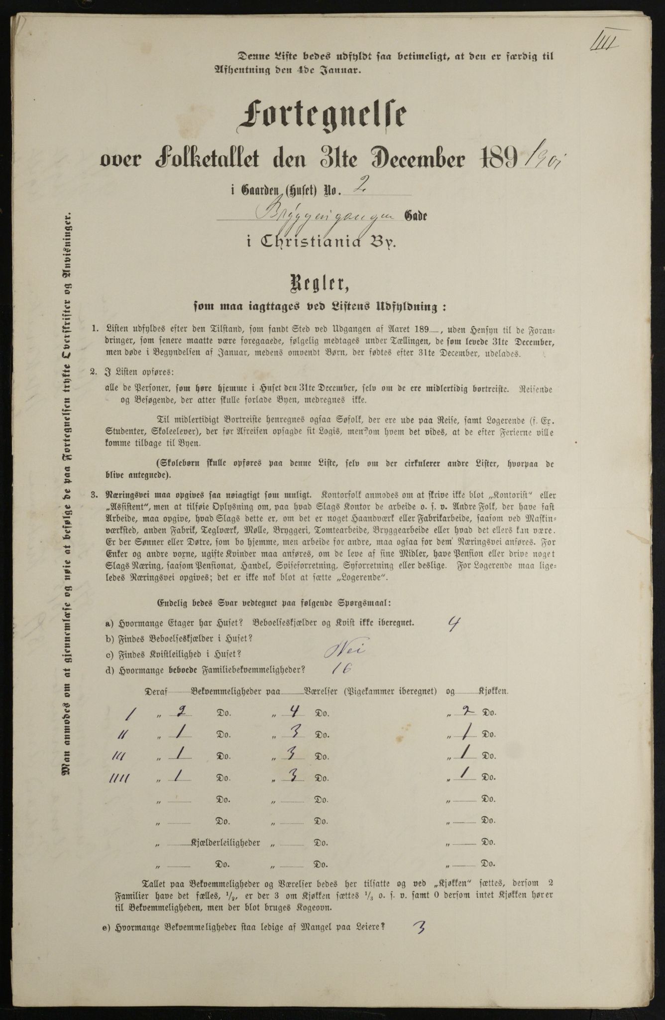 OBA, Municipal Census 1901 for Kristiania, 1901, p. 1677