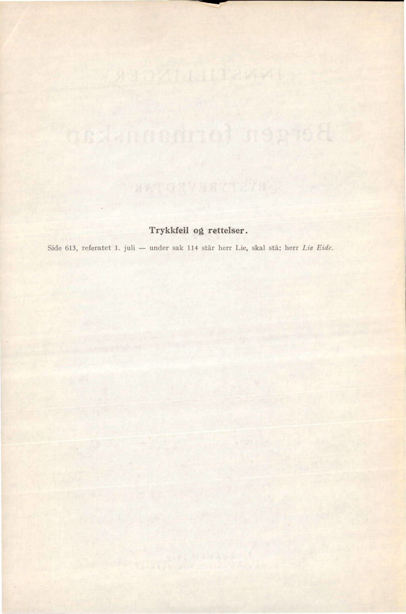 Bergen kommune. Formannskapet, BBA/A-0003/Ad/L0158: Bergens Kommuneforhandlinger, bind I, 1949