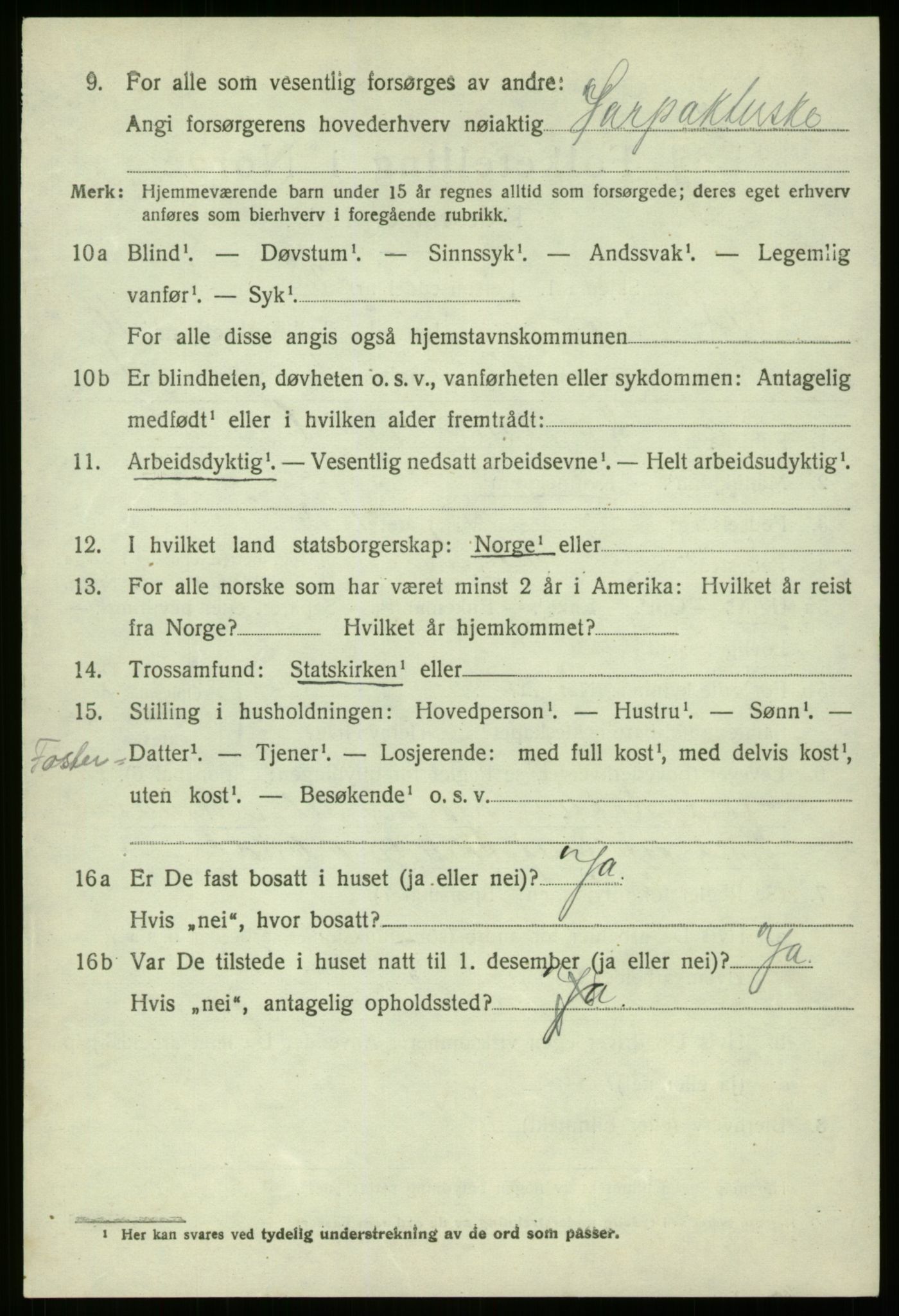 SAB, 1920 census for Eid, 1920, p. 5007