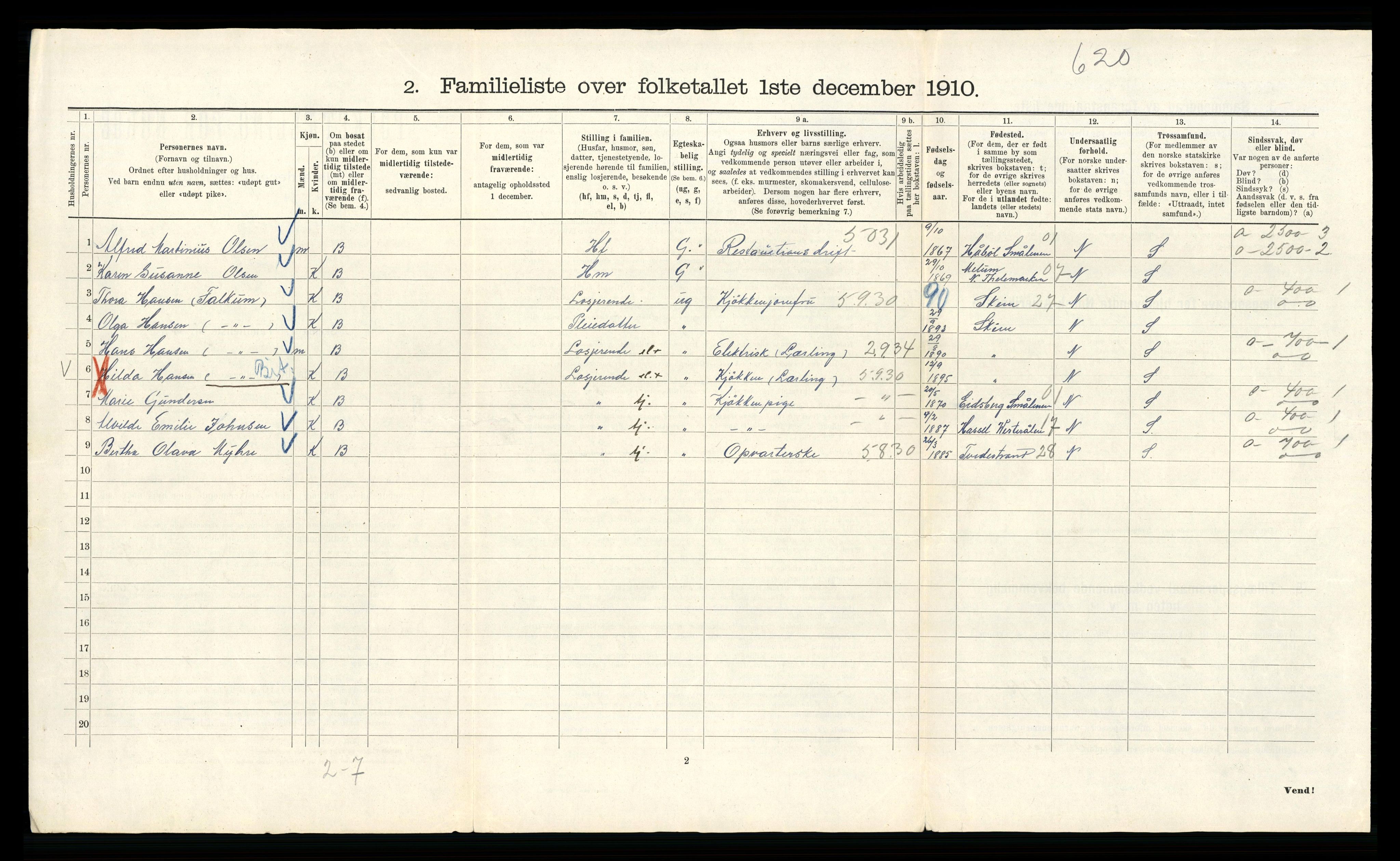 RA, 1910 census for Kristiania, 1910, p. 29630