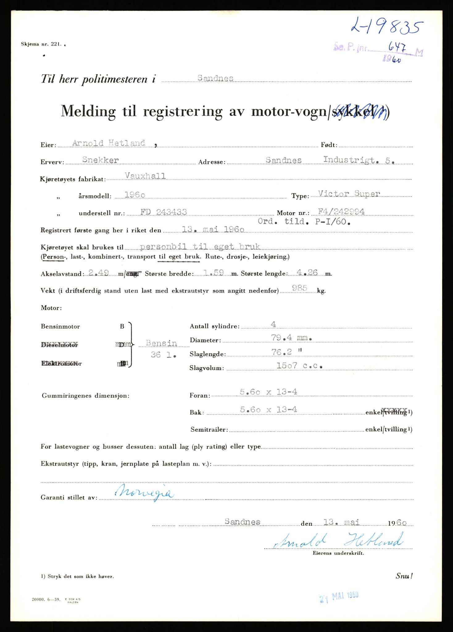 Stavanger trafikkstasjon, AV/SAST-A-101942/0/F/L0035: L-19100 - L-19999, 1930-1971, p. 2010