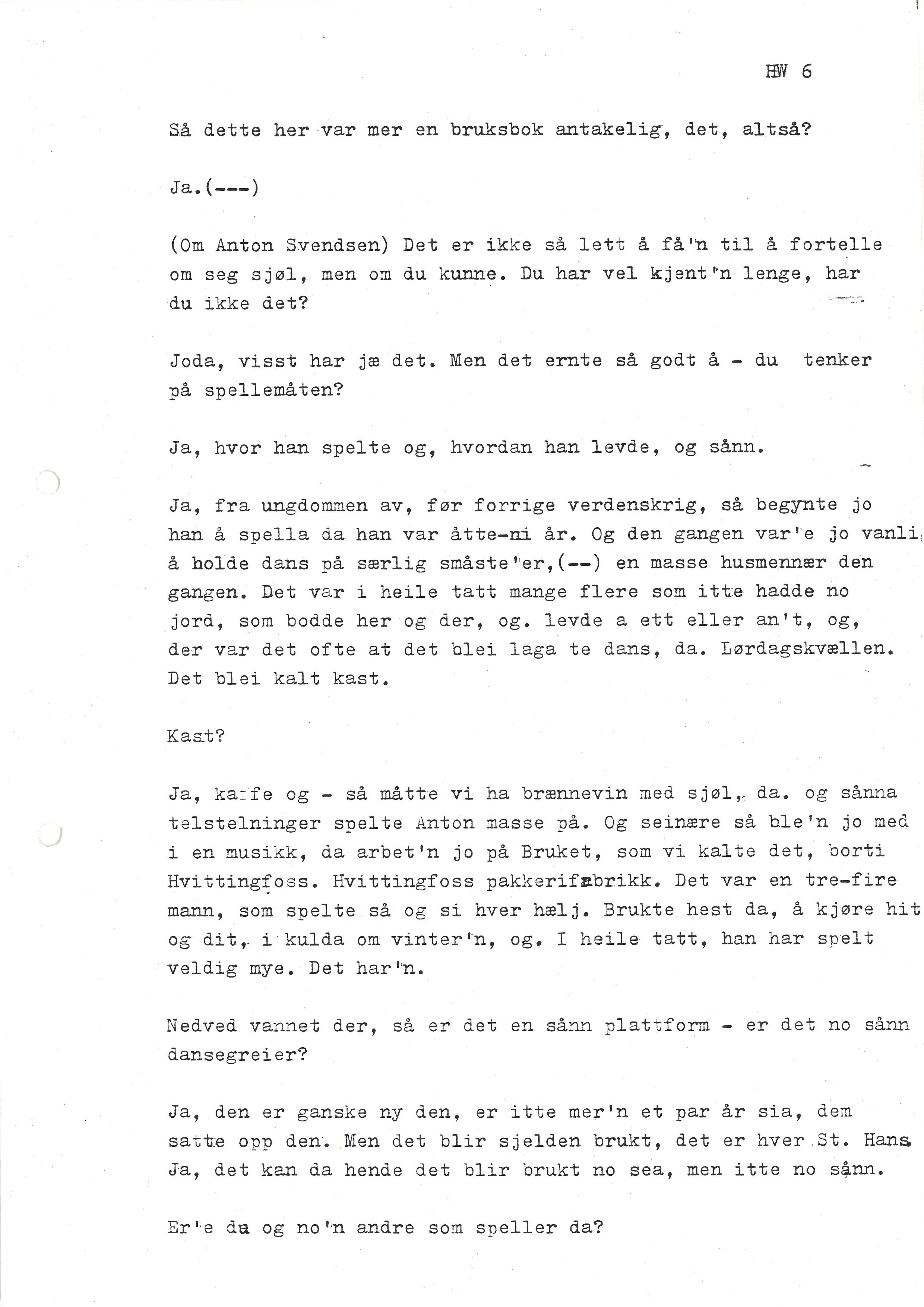 Sa 16 - Folkemusikk fra Vestfold, Gjerdesamlingen, VEMU/A-1868/I/L0001: Informantregister med intervjunedtegnelser, 1979-1986