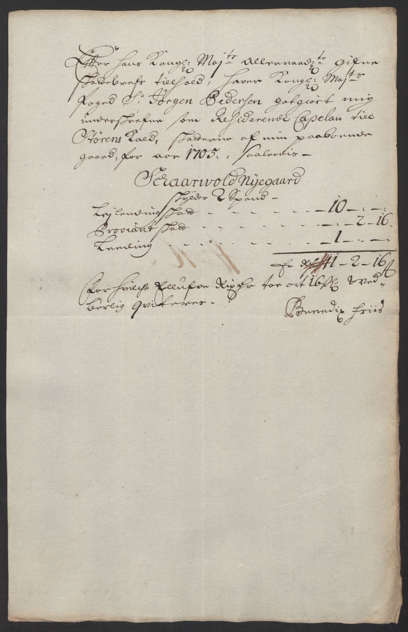 Rentekammeret inntil 1814, Reviderte regnskaper, Fogderegnskap, RA/EA-4092/R60/L3955: Fogderegnskap Orkdal og Gauldal, 1705, p. 402