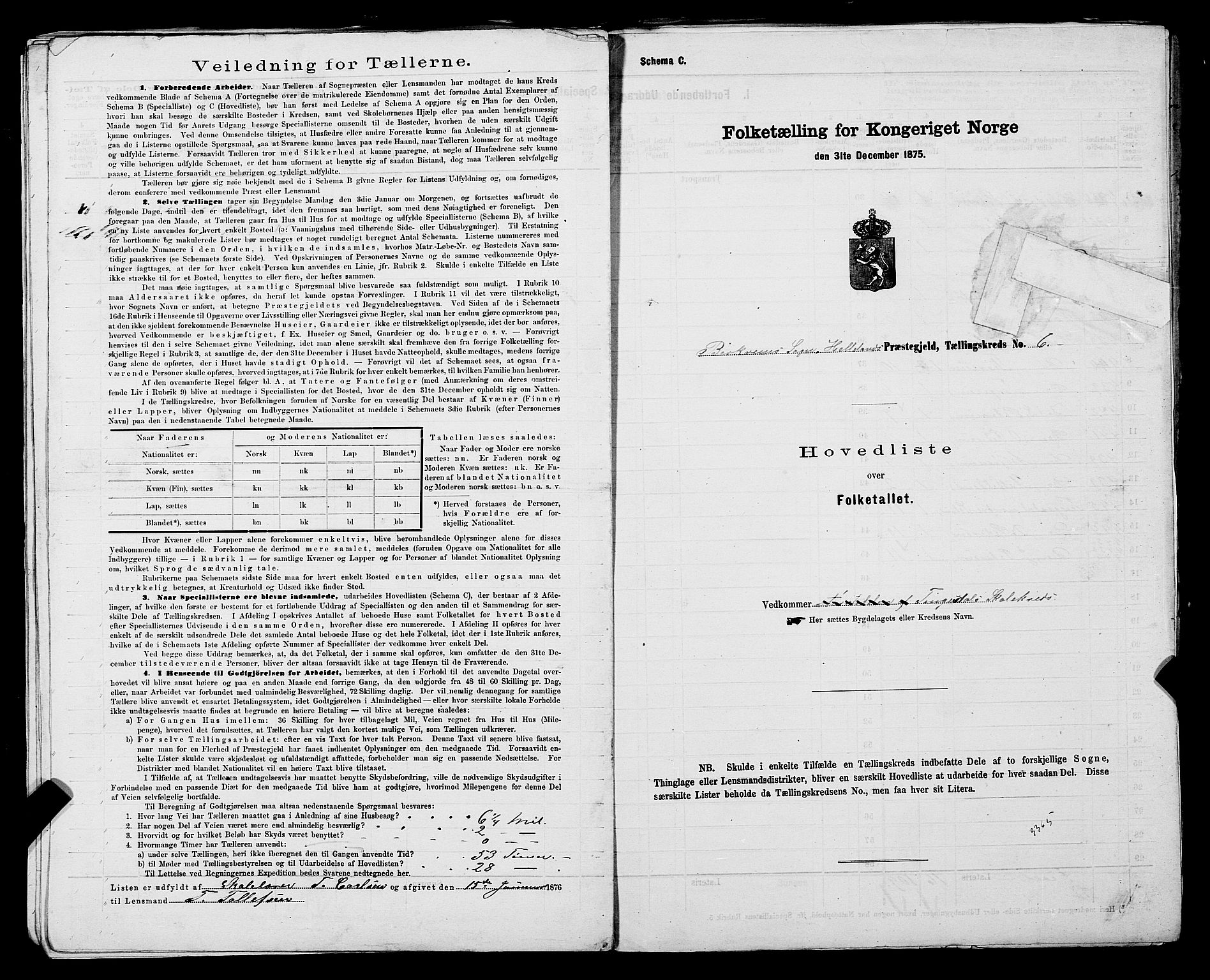 SAST, 1875 census for 1115P Helleland, 1875, p. 42