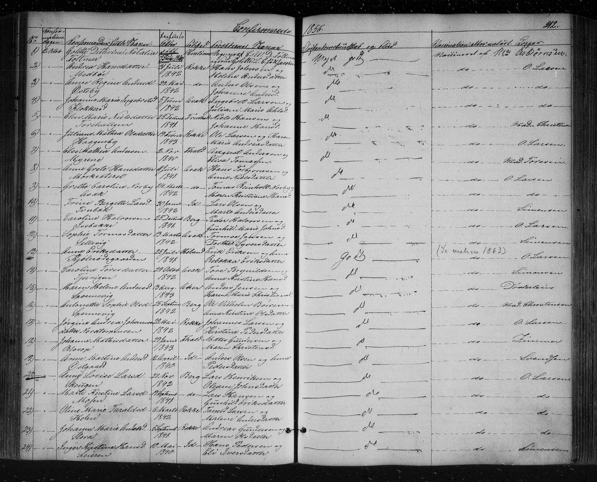 Berg prestekontor Kirkebøker, AV/SAO-A-10902/F/Fa/L0004: Parish register (official) no. I 4, 1843-1860, p. 212