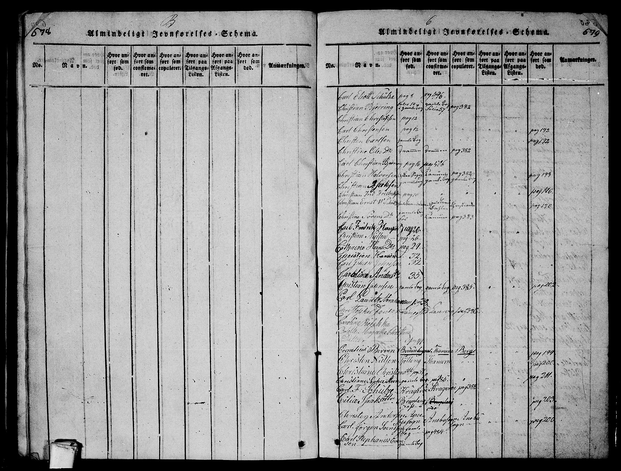 Larvik kirkebøker, AV/SAKO-A-352/G/Gb/L0001: Parish register (copy) no. II 1, 1818-1843, p. 678-679