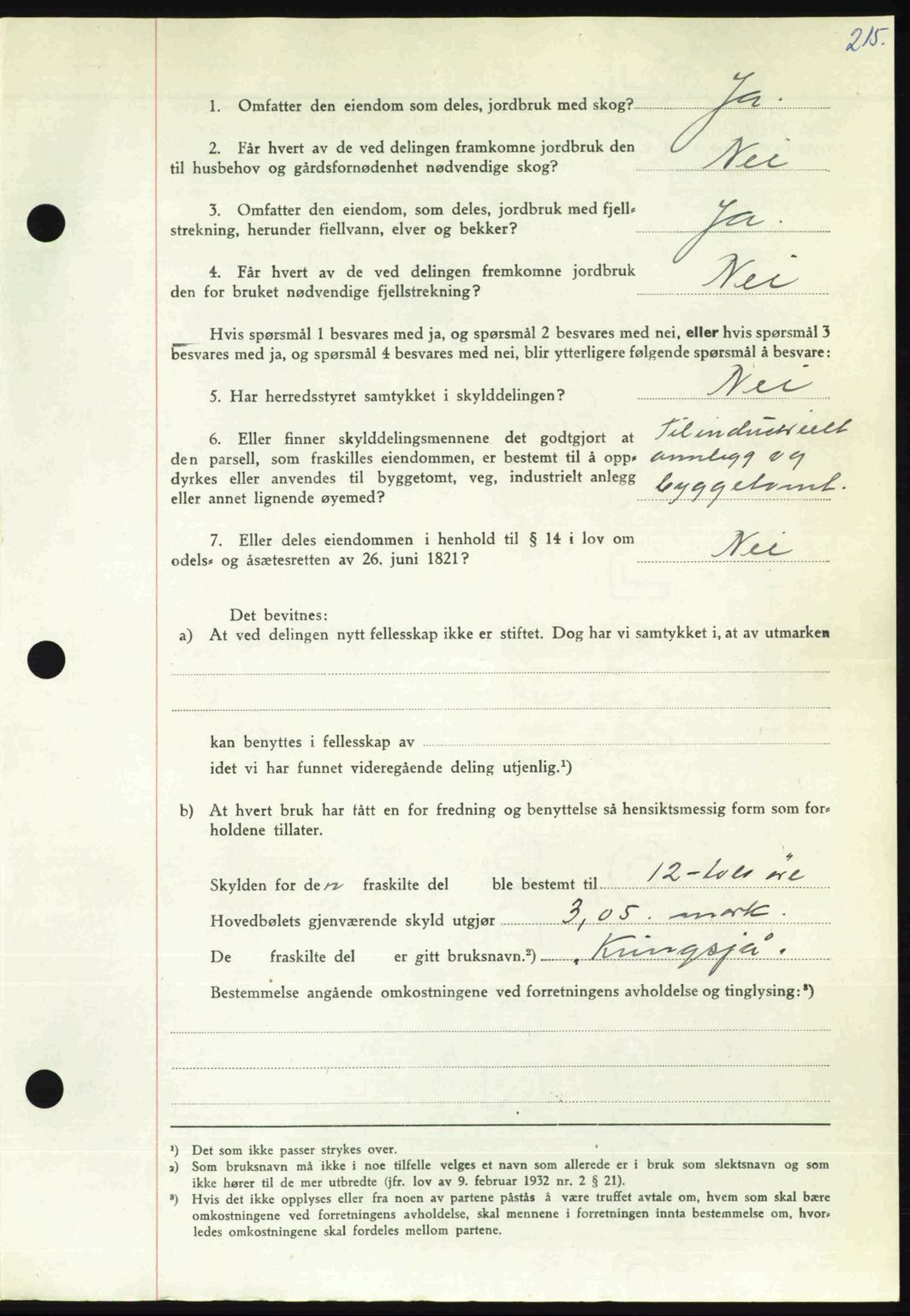 Nordmøre sorenskriveri, AV/SAT-A-4132/1/2/2Ca: Mortgage book no. A105, 1947-1947, Diary no: : 1444/1947