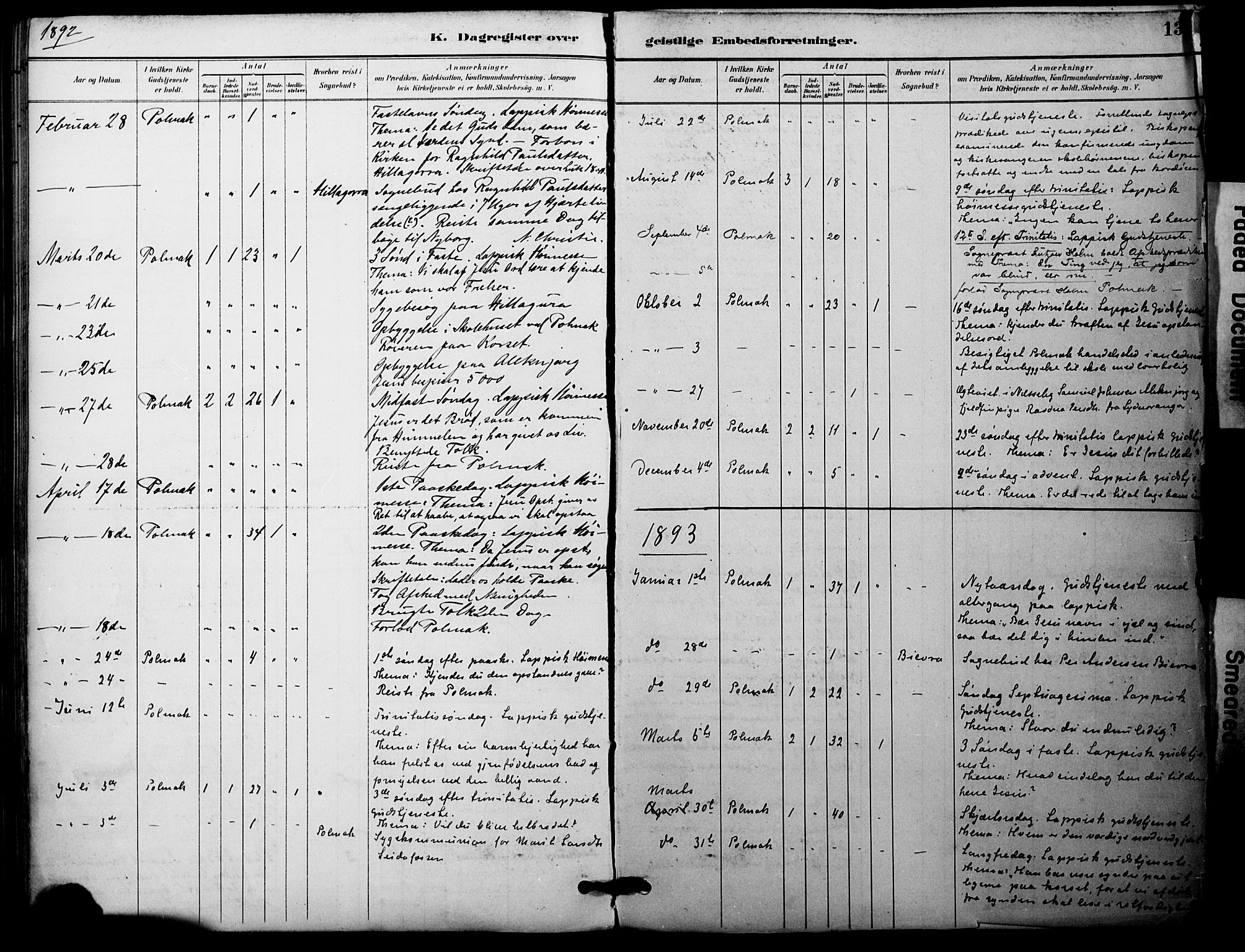 Nesseby sokneprestkontor, SATØ/S-1330/H/Ha/L0005kirke: Parish register (official) no. 5, 1885-1906, p. 132