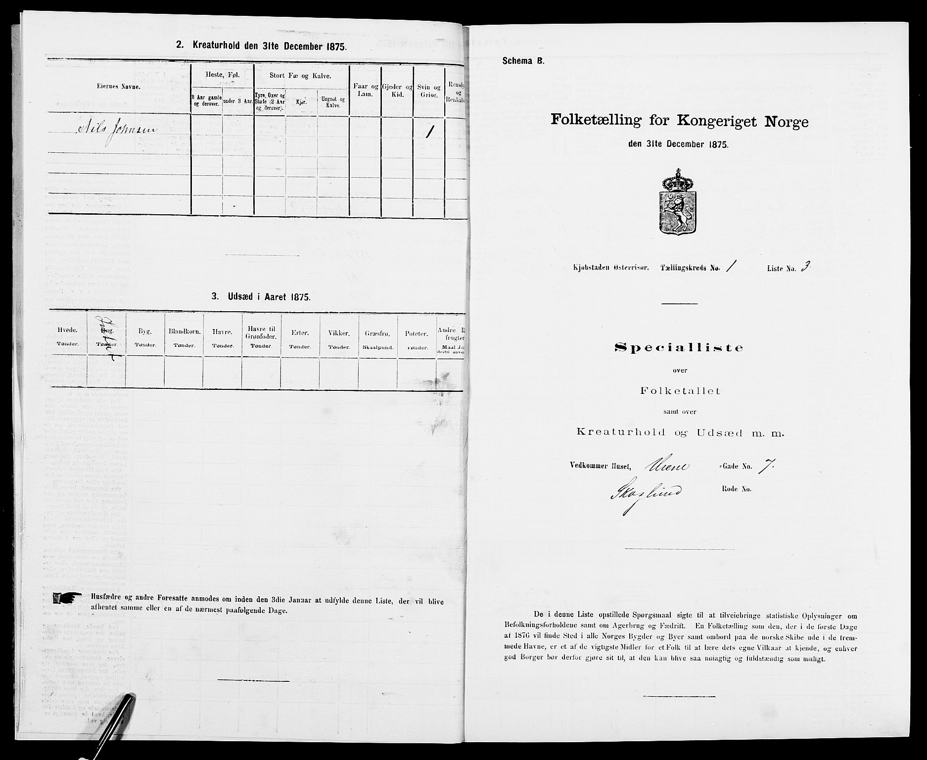 SAK, 1875 census for 0901B Risør/Risør, 1875, p. 14