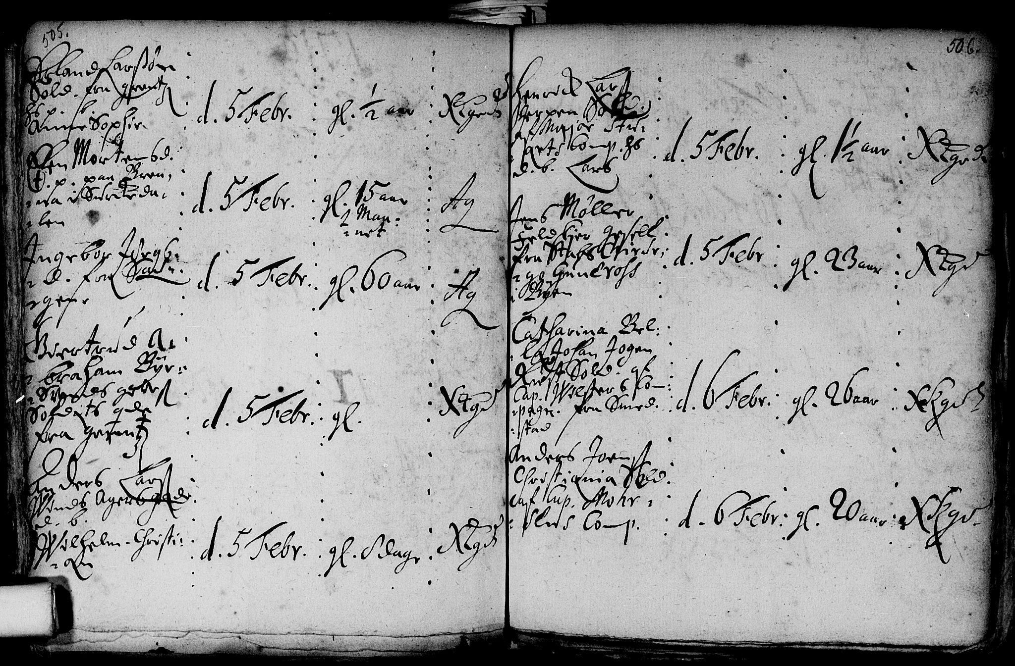 Aker prestekontor kirkebøker, AV/SAO-A-10861/F/L0002: Parish register (official) no. 2, 1714-1720, p. 505-506