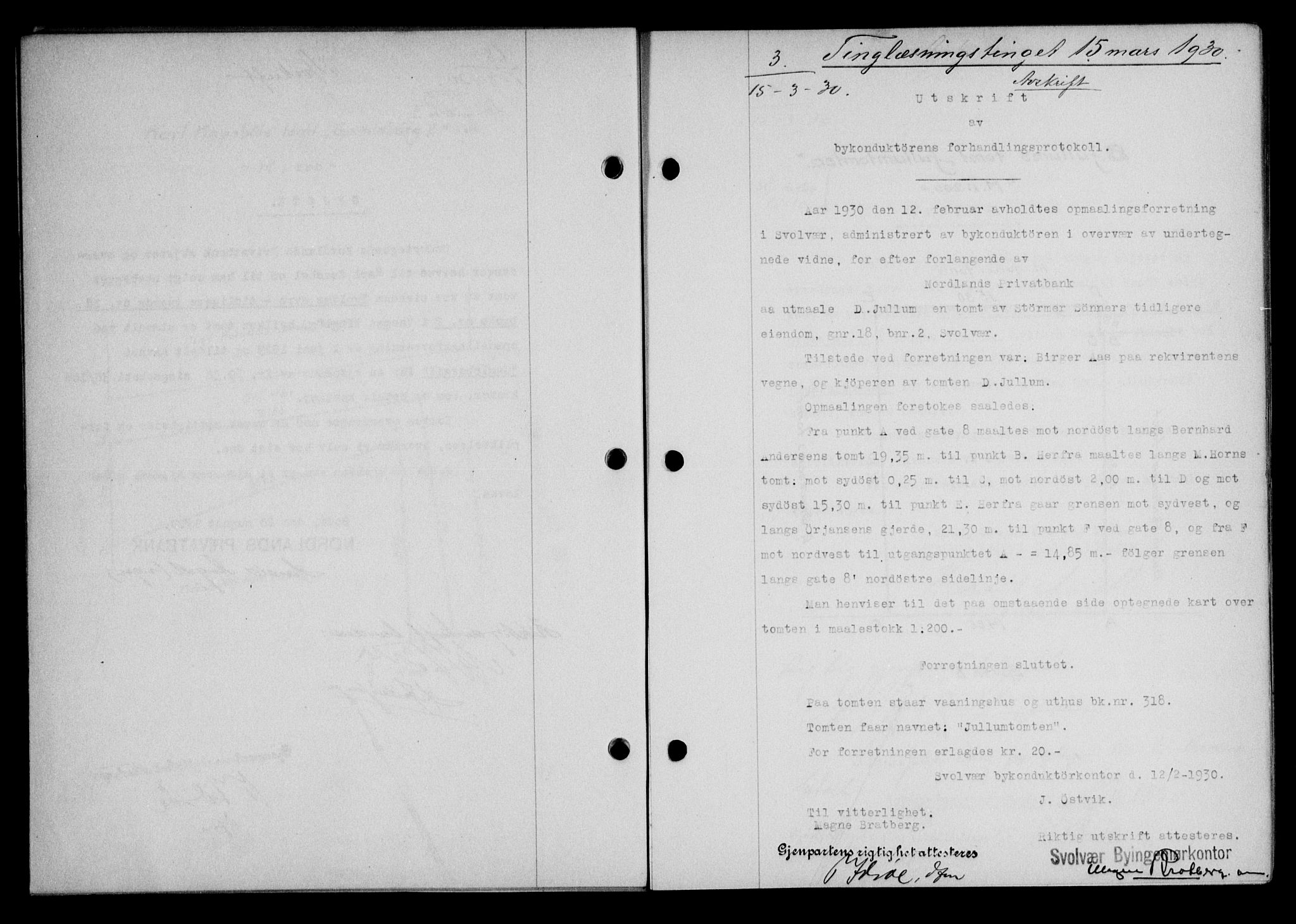 Lofoten sorenskriveri, SAT/A-0017/1/2/2C/L0021b: Mortgage book no. 21b, 1930-1930, Deed date: 15.03.1930