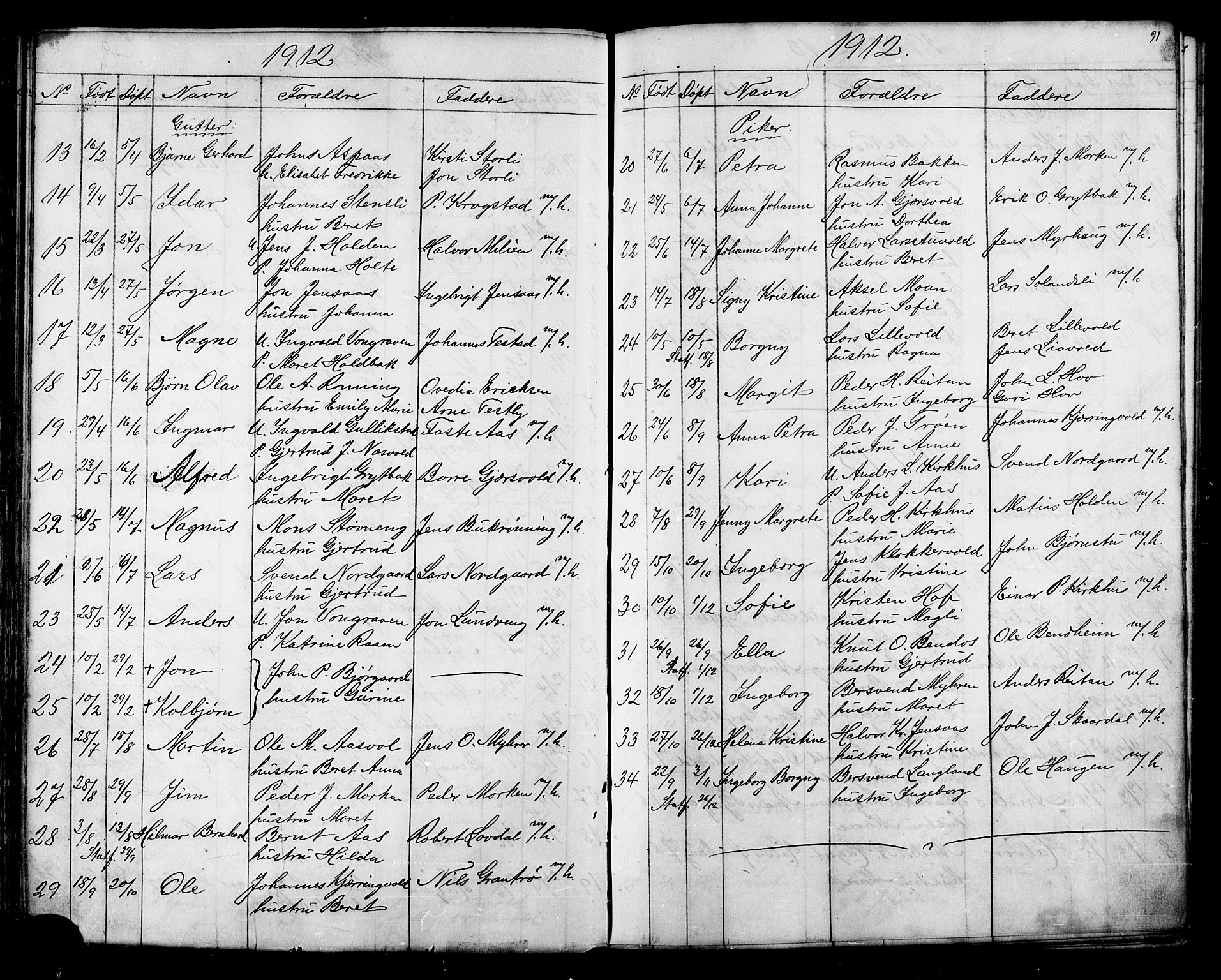 Ministerialprotokoller, klokkerbøker og fødselsregistre - Sør-Trøndelag, SAT/A-1456/686/L0985: Parish register (copy) no. 686C01, 1871-1933, p. 91