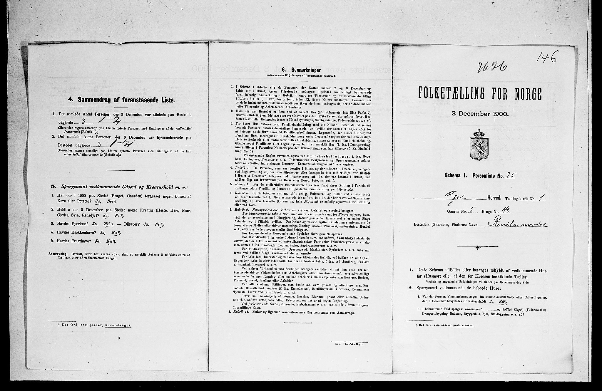 RA, 1900 census for Gol, 1900, p. 31