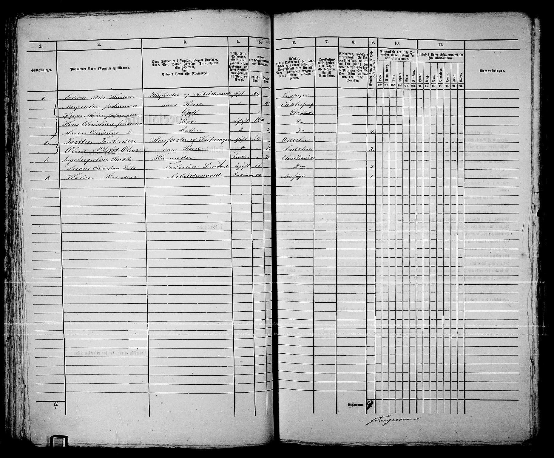 RA, 1865 census for Drøbak/Drøbak, 1865, p. 165