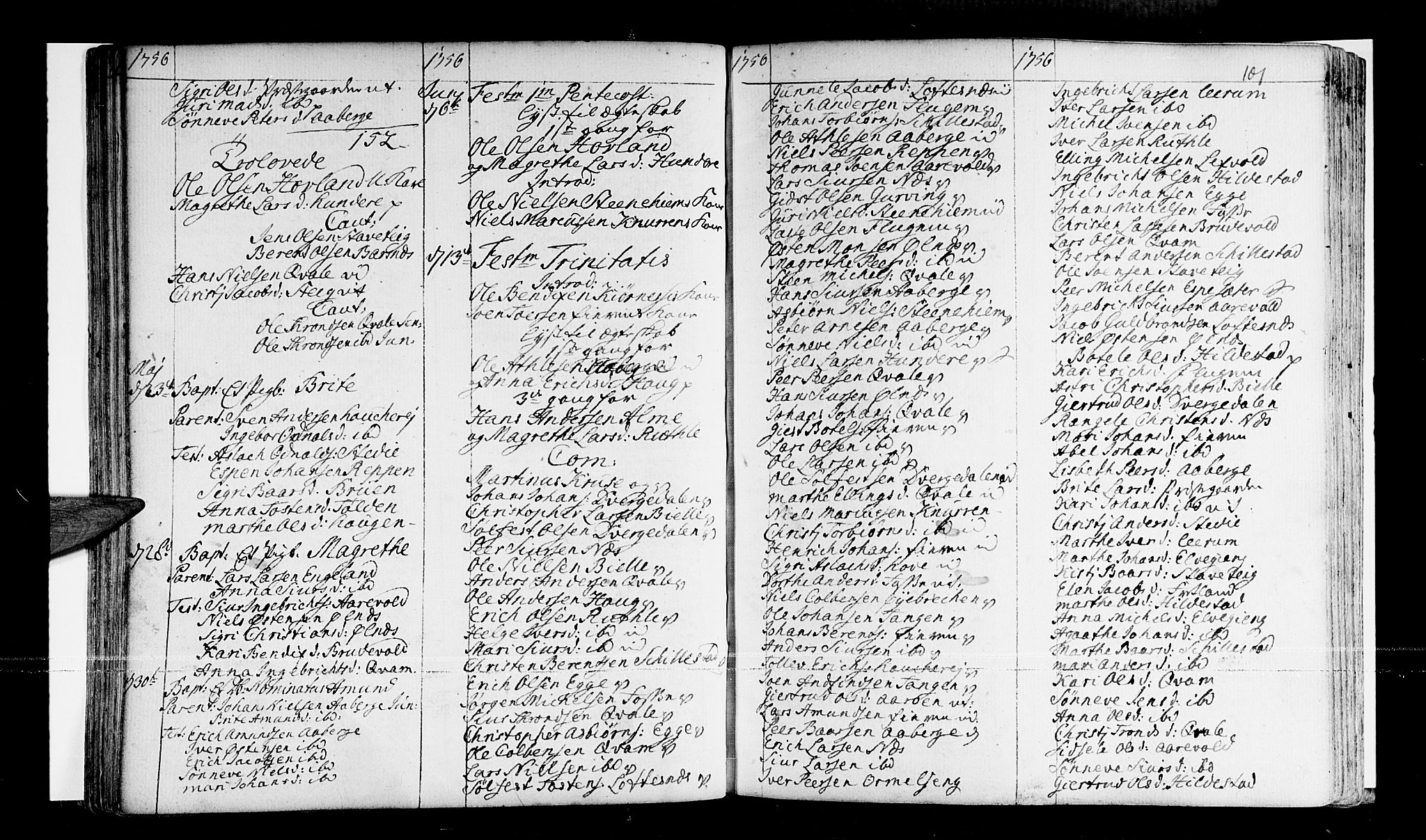 Sogndal sokneprestembete, AV/SAB-A-81301/H/Haa/Haaa/L0003: Parish register (official) no. A 3, 1747-1768, p. 101