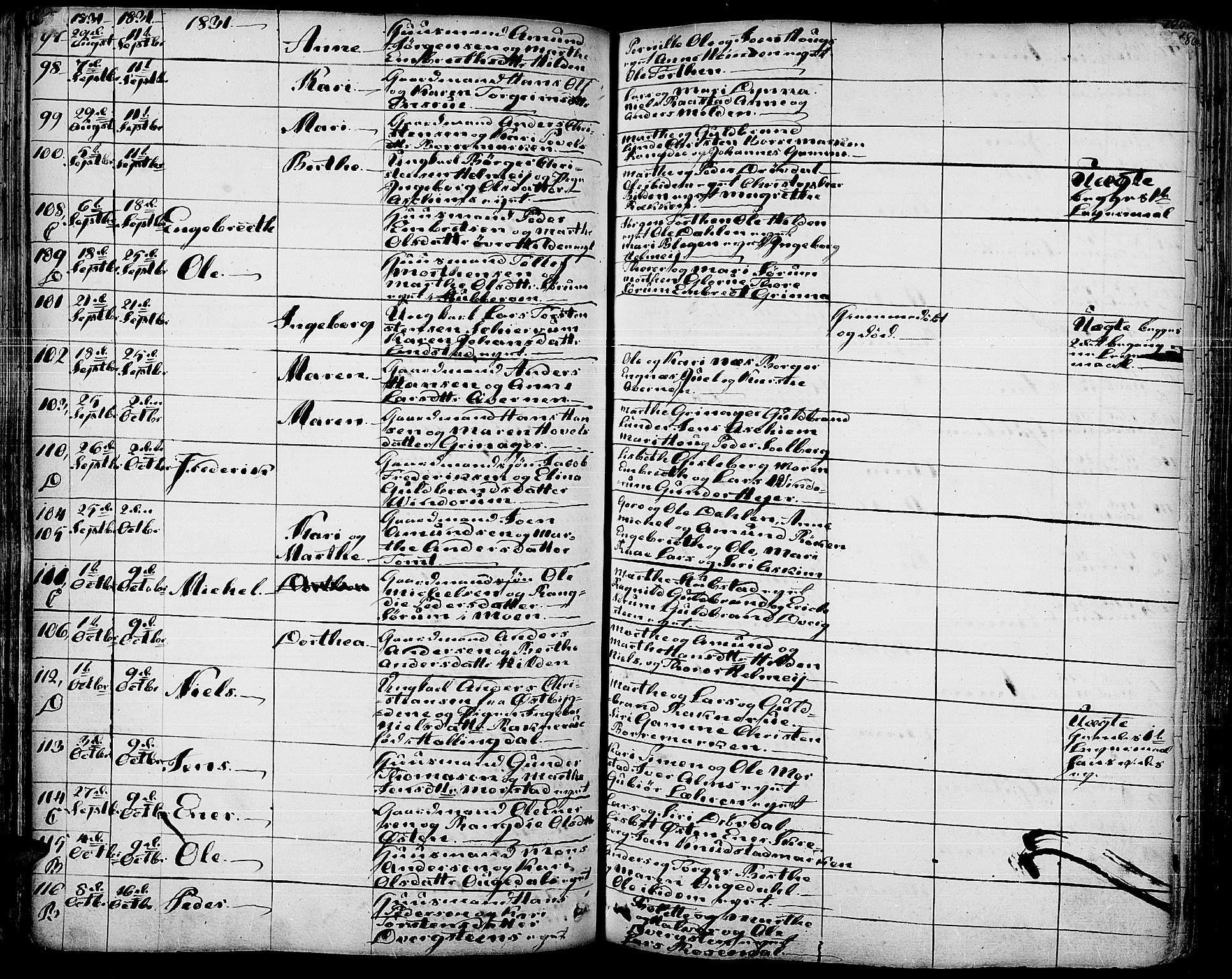 Gran prestekontor, AV/SAH-PREST-112/H/Ha/Haa/L0010: Parish register (official) no. 10, 1824-1842, p. 183-184