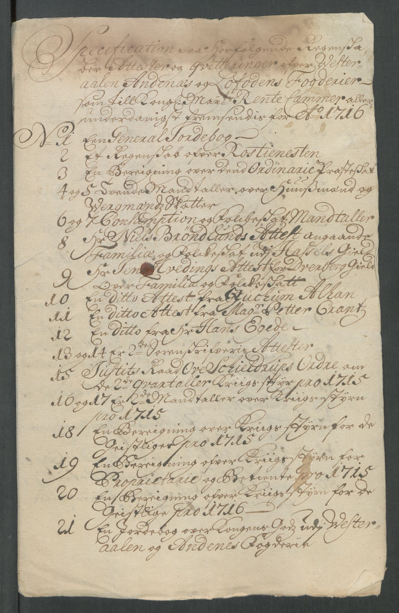 Rentekammeret inntil 1814, Reviderte regnskaper, Fogderegnskap, AV/RA-EA-4092/R67/L4682: Fogderegnskap Vesterålen, Andenes og Lofoten, 1716, p. 29