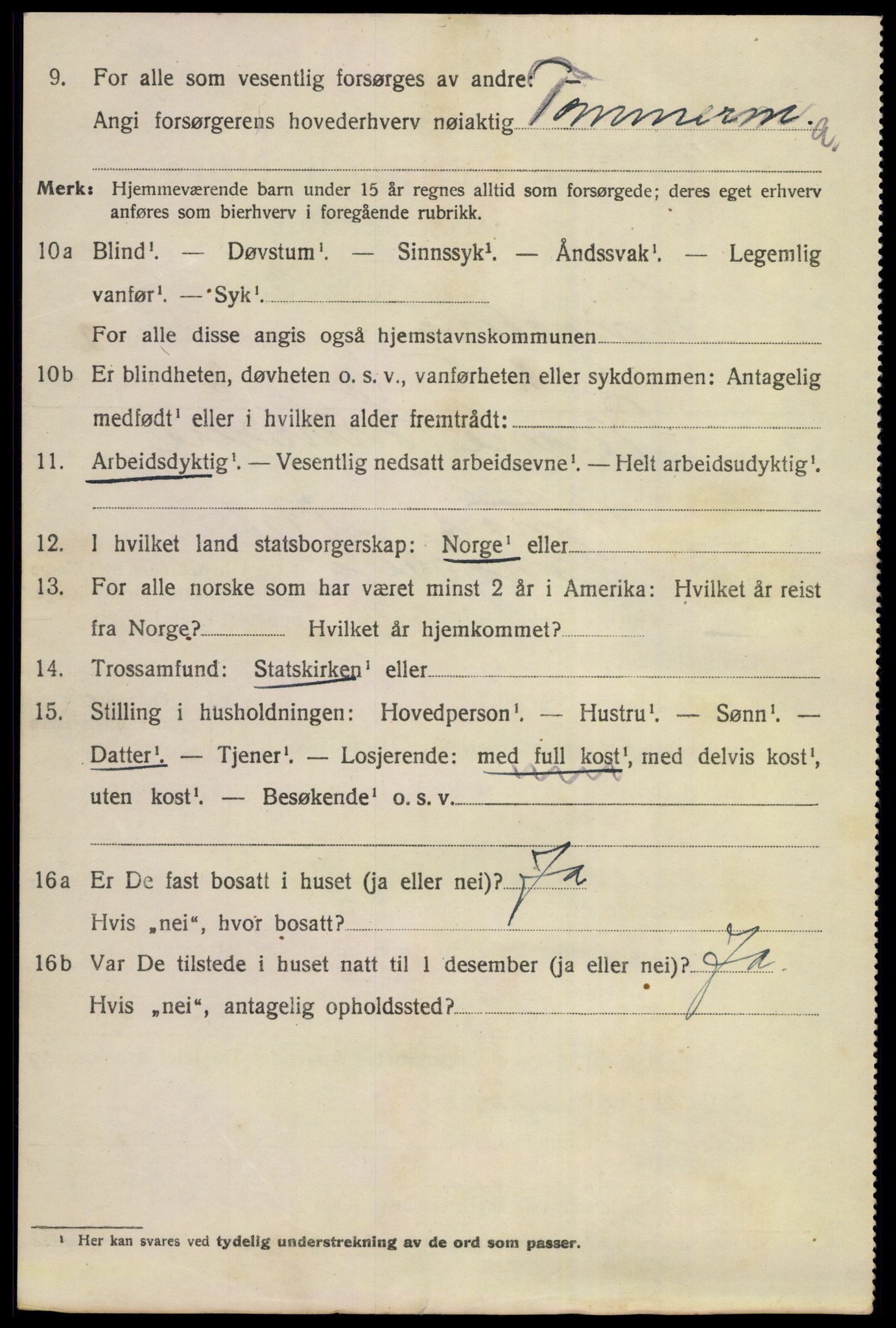 SAKO, 1920 census for Kongsberg, 1920, p. 6787