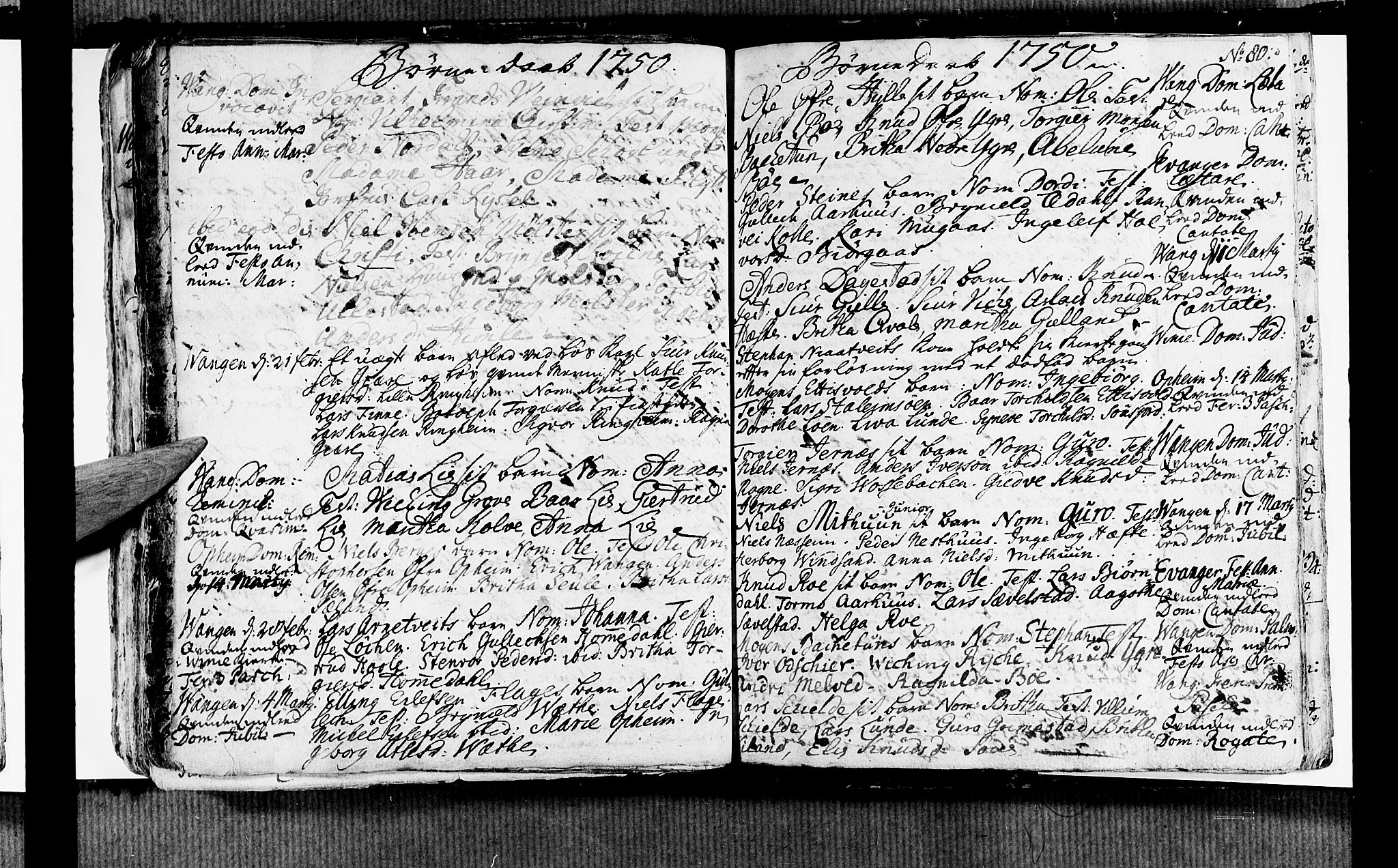 Voss sokneprestembete, AV/SAB-A-79001/H/Haa: Parish register (official) no. A 6, 1744-1752, p. 80