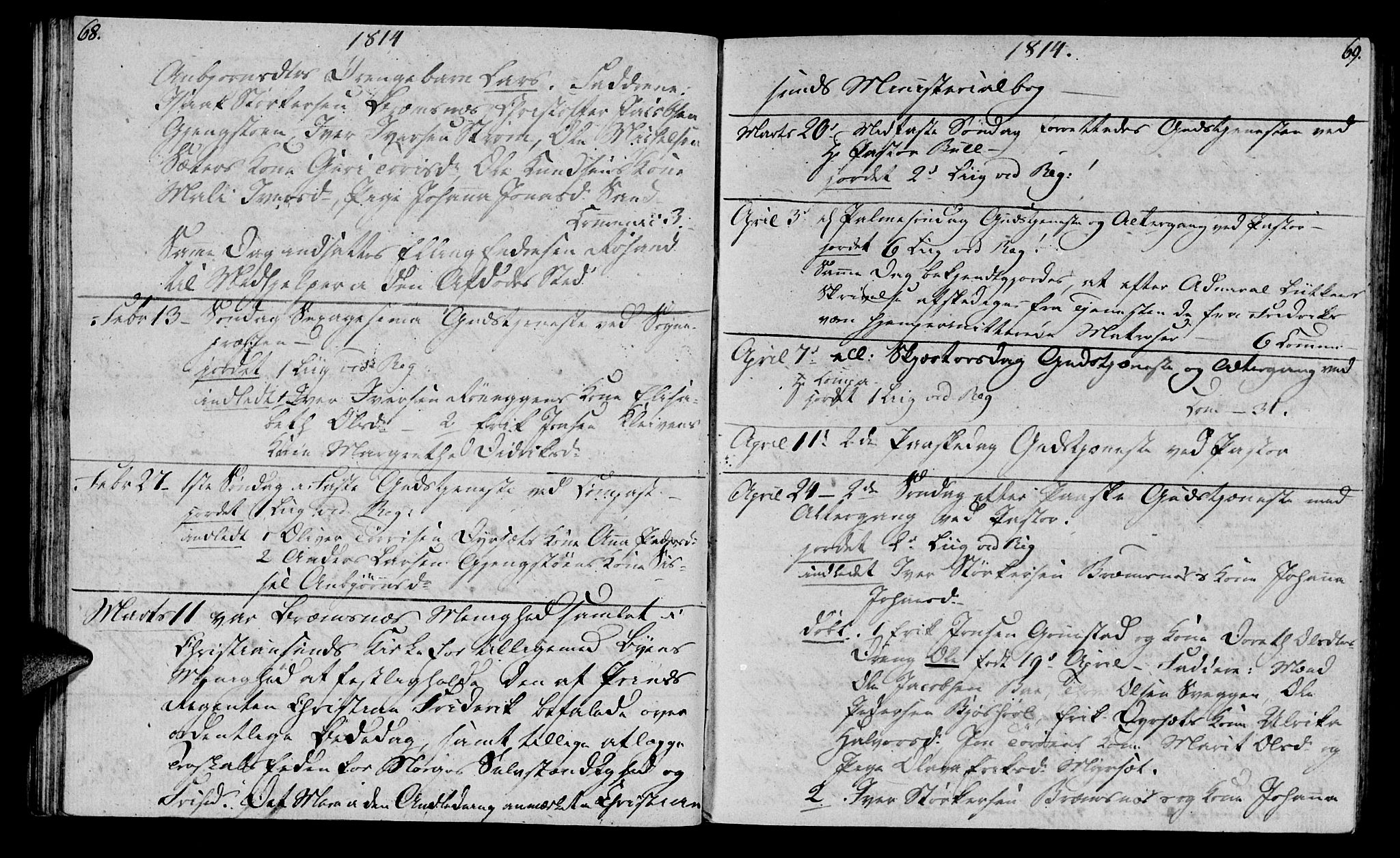 Ministerialprotokoller, klokkerbøker og fødselsregistre - Møre og Romsdal, AV/SAT-A-1454/569/L0817: Parish register (official) no. 569A03, 1805-1819, p. 68-69