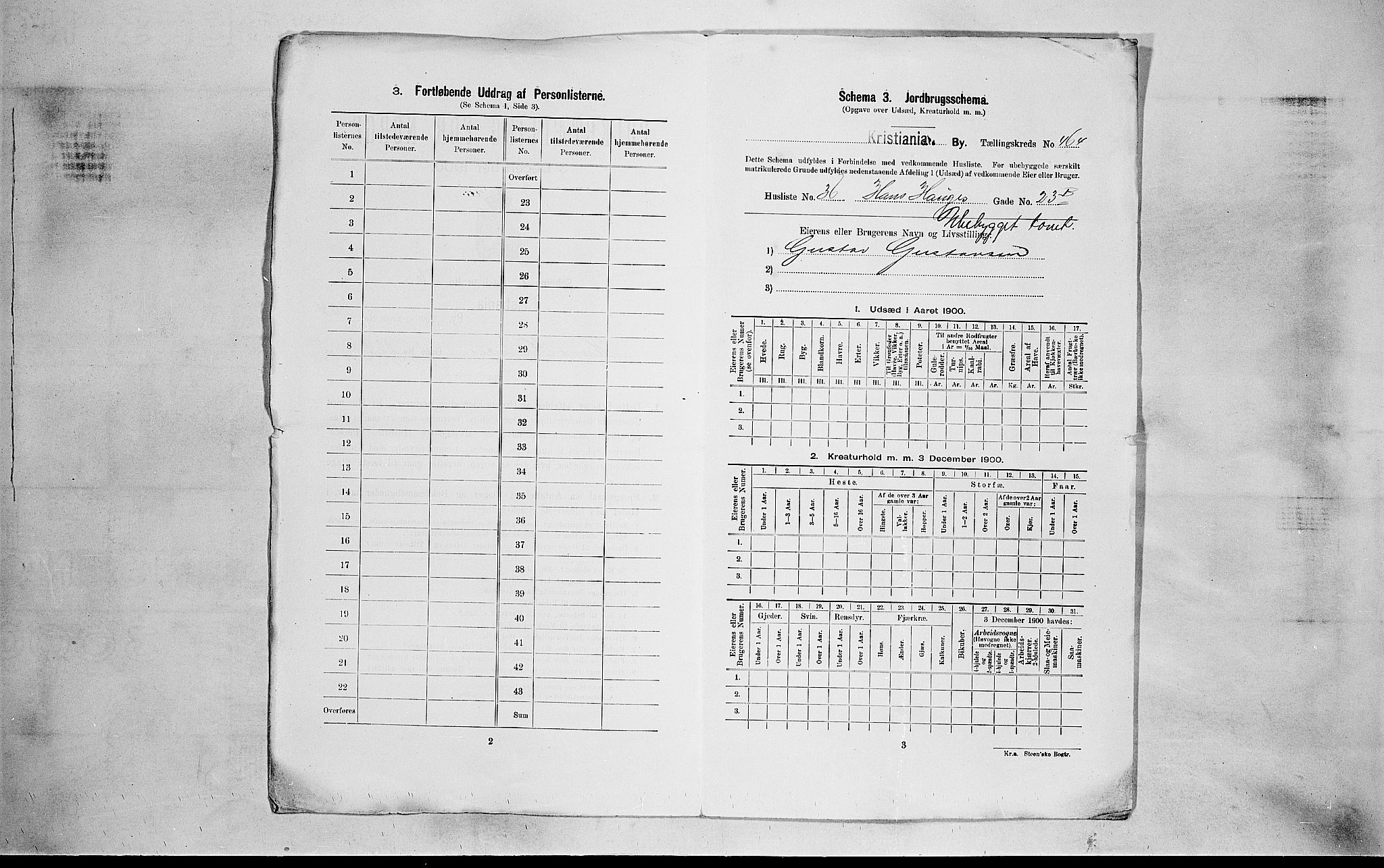 SAO, 1900 census for Kristiania, 1900, p. 32685