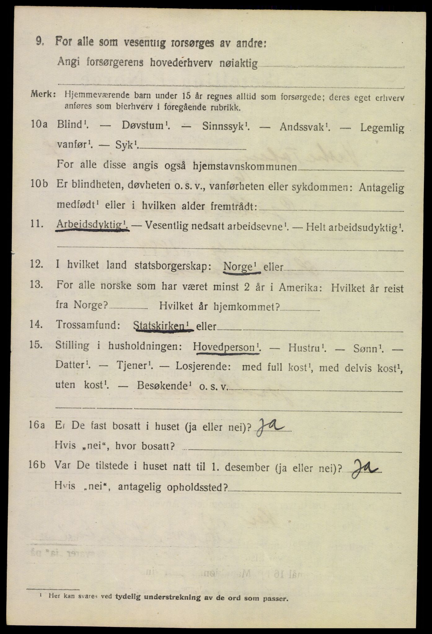 SAH, 1920 census for Vestre Toten, 1920, p. 9379