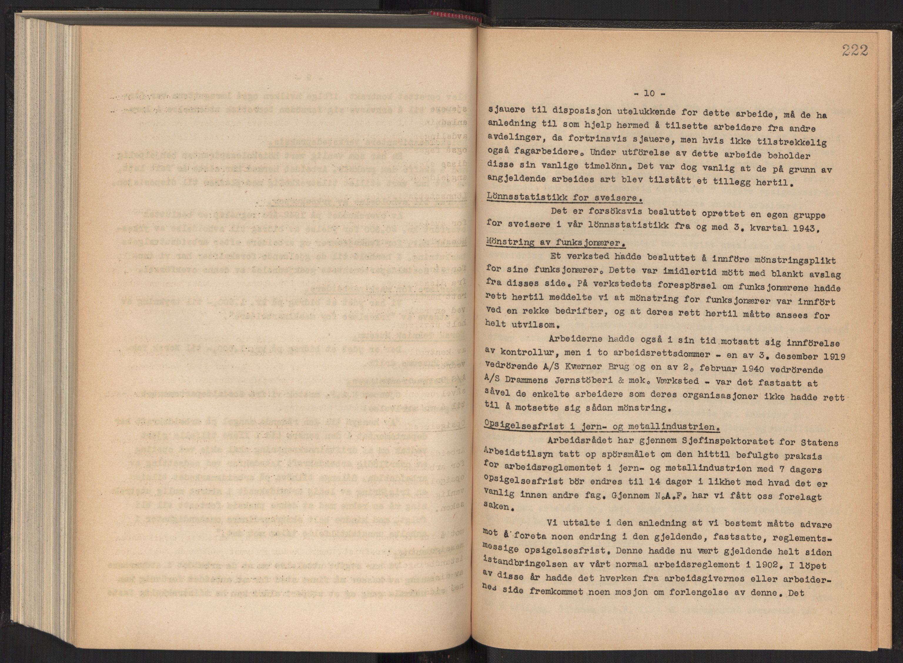 Teknologibedriftenes Landsforening TBL, RA/PA-1700/A/Ad/L0006: Årsberetning med register, 1937-1943, p. 222