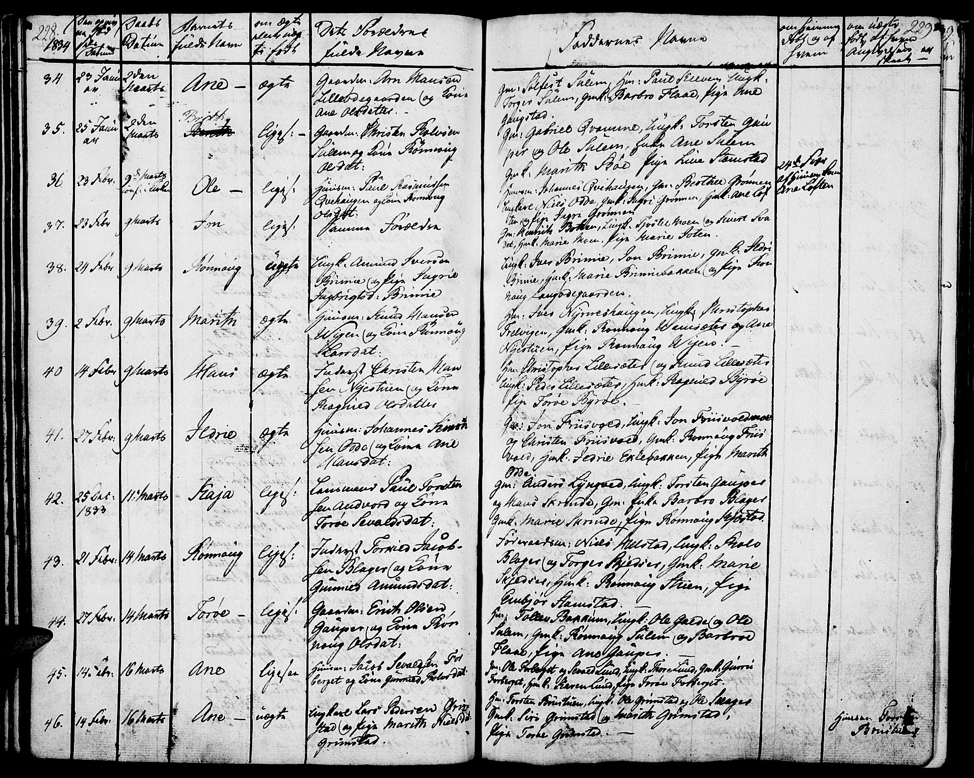 Lom prestekontor, AV/SAH-PREST-070/K/L0005: Parish register (official) no. 5, 1825-1837, p. 228-229