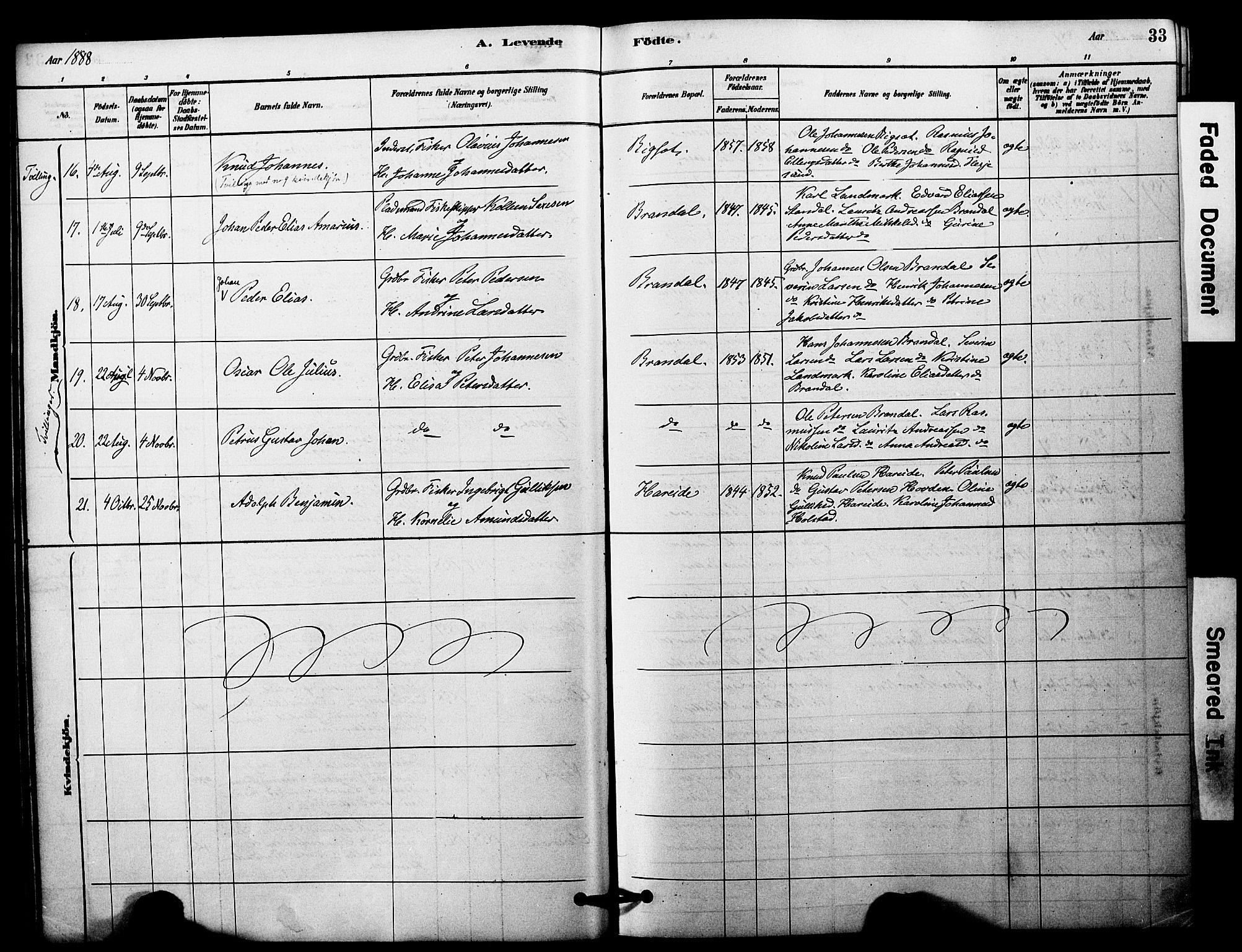 Ministerialprotokoller, klokkerbøker og fødselsregistre - Møre og Romsdal, AV/SAT-A-1454/510/L0122: Parish register (official) no. 510A02, 1878-1897, p. 33