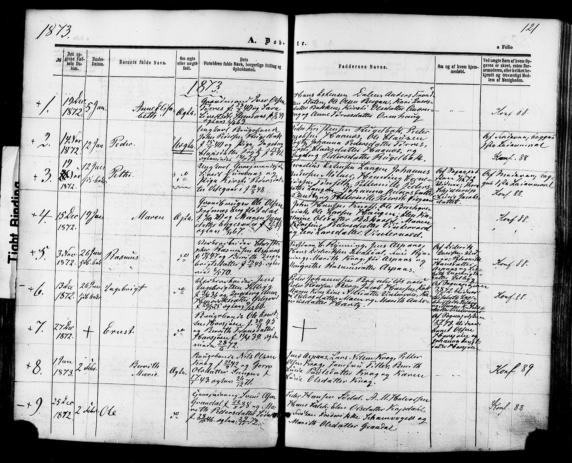 Ministerialprotokoller, klokkerbøker og fødselsregistre - Sør-Trøndelag, SAT/A-1456/681/L0932: Parish register (official) no. 681A10, 1860-1878, p. 121