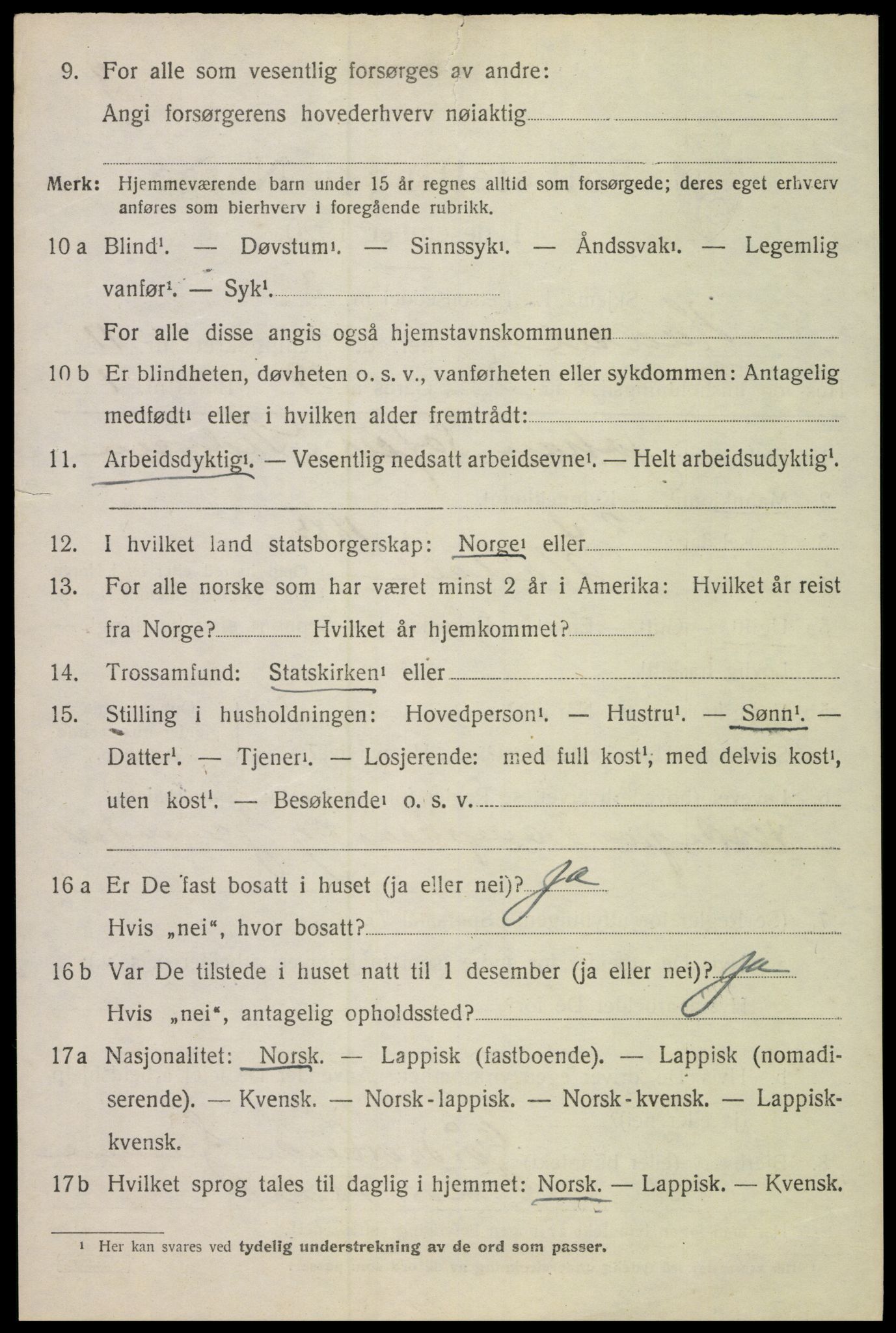 SAT, 1920 census for Hadsel, 1920, p. 8715