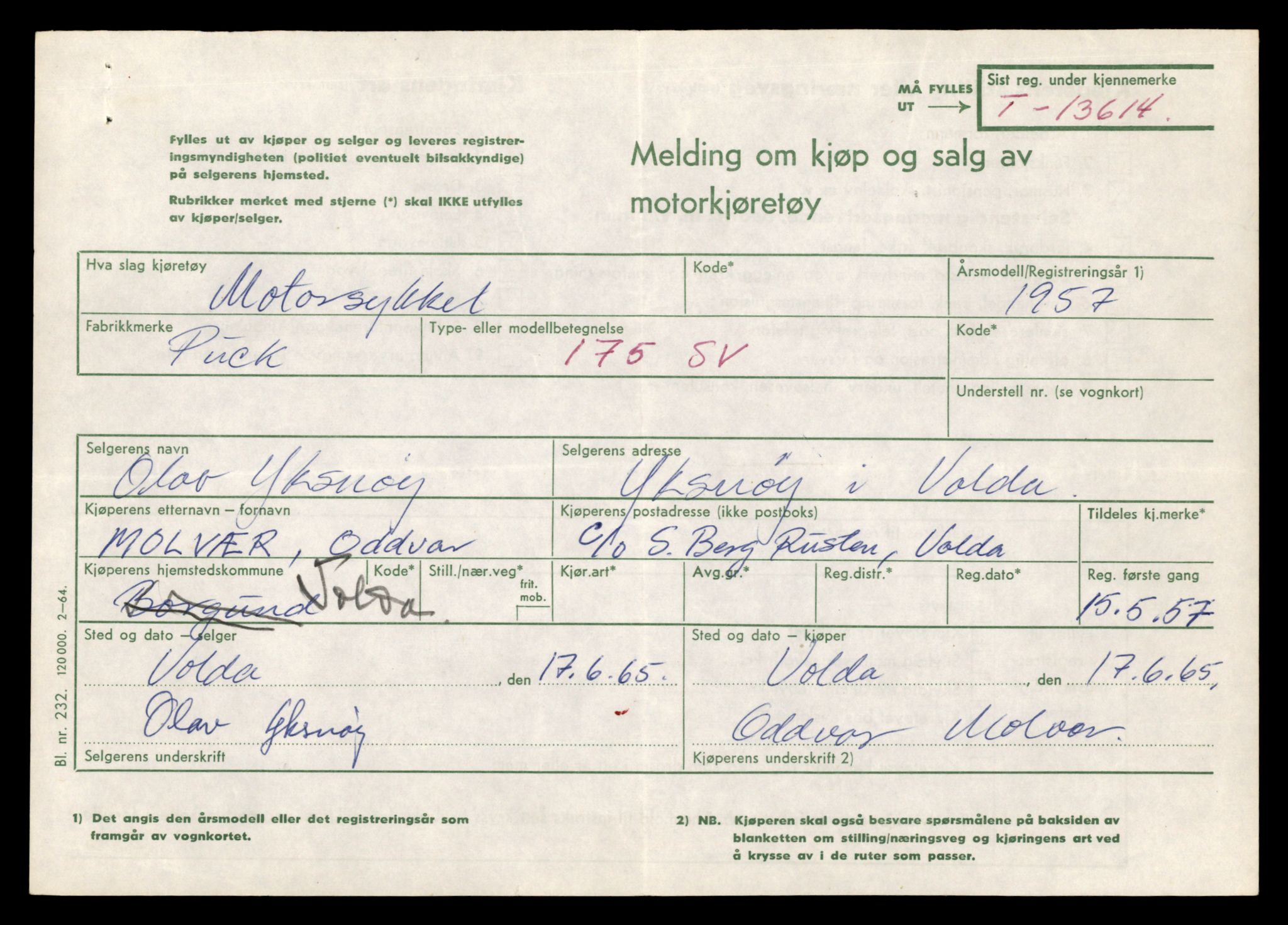 Møre og Romsdal vegkontor - Ålesund trafikkstasjon, AV/SAT-A-4099/F/Fe/L0040: Registreringskort for kjøretøy T 13531 - T 13709, 1927-1998, p. 1501