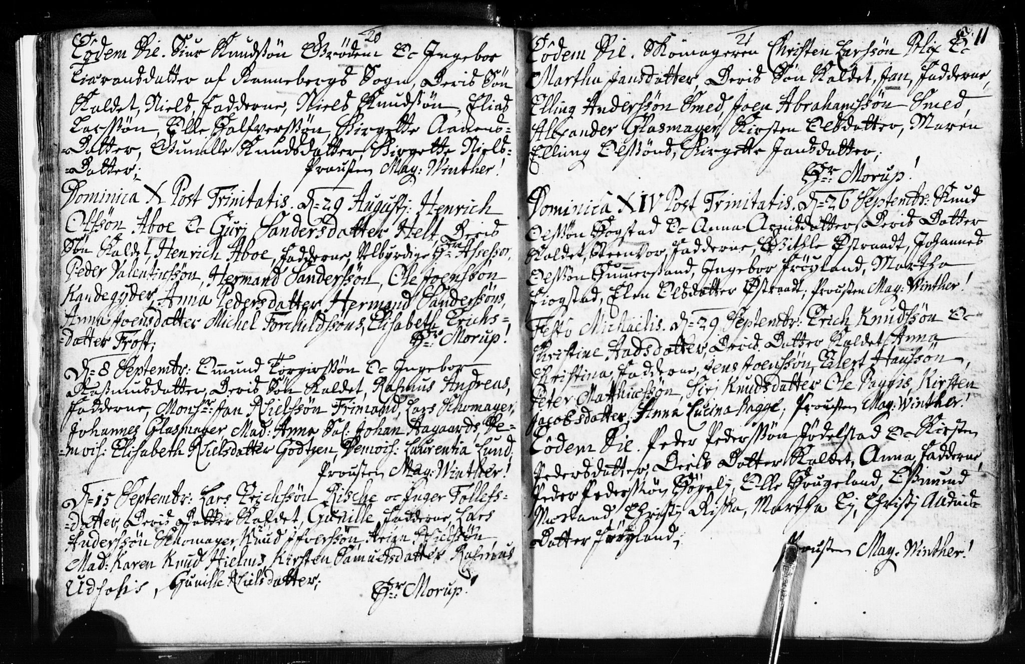 Domkirken sokneprestkontor, AV/SAST-A-101812/001/30/30BB/L0003: Parish register (copy) no. B 3, 1733-1751, p. 11