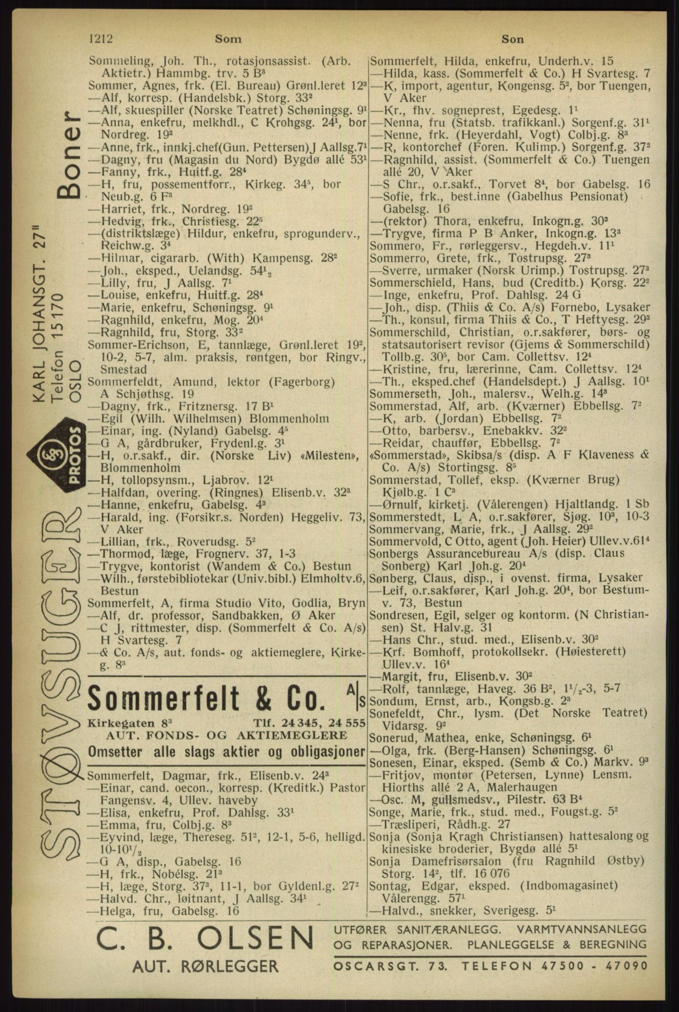 Kristiania/Oslo adressebok, PUBL/-, 1933, p. 1212
