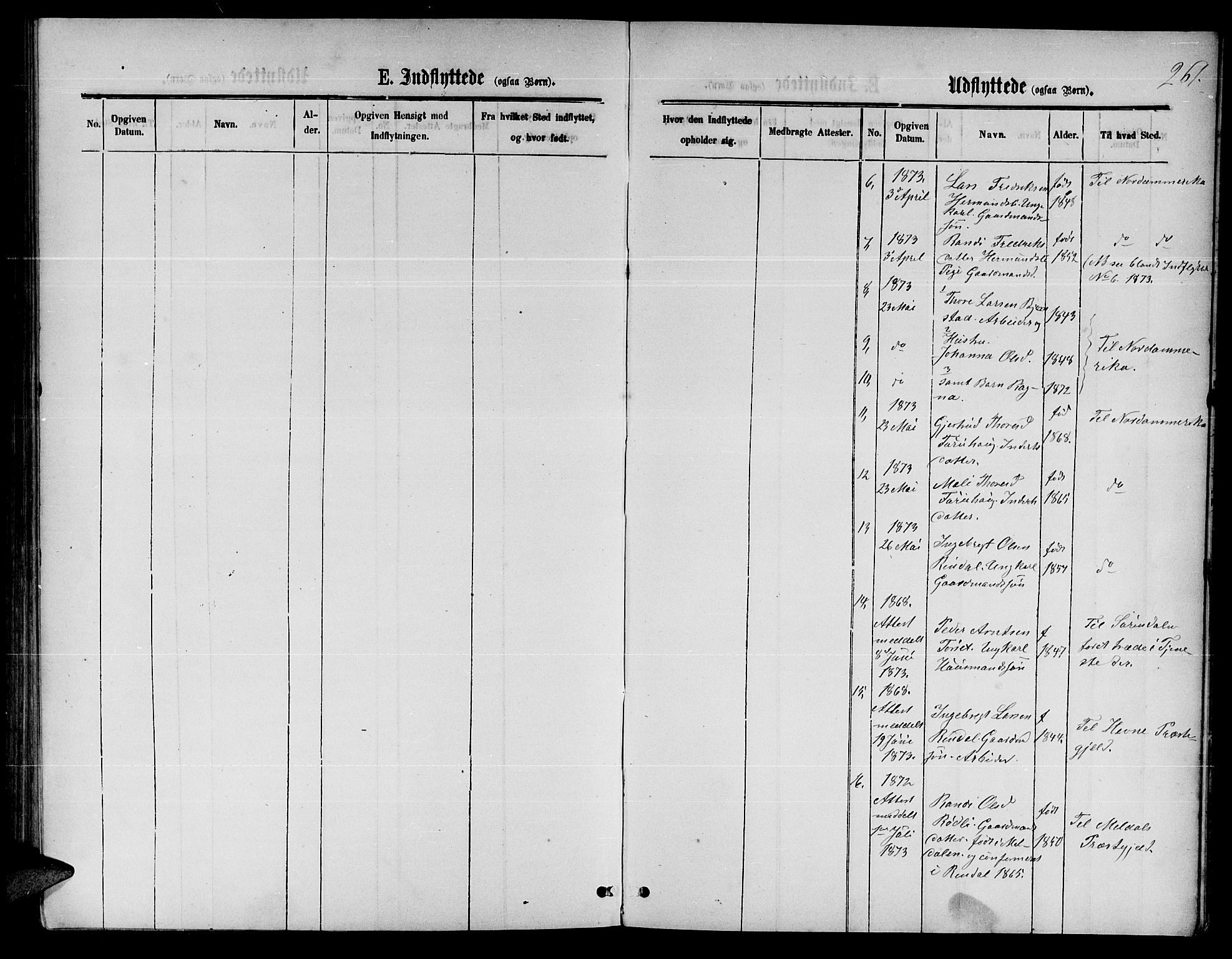 Ministerialprotokoller, klokkerbøker og fødselsregistre - Møre og Romsdal, AV/SAT-A-1454/598/L1076: Parish register (copy) no. 598C01, 1867-1878, p. 261