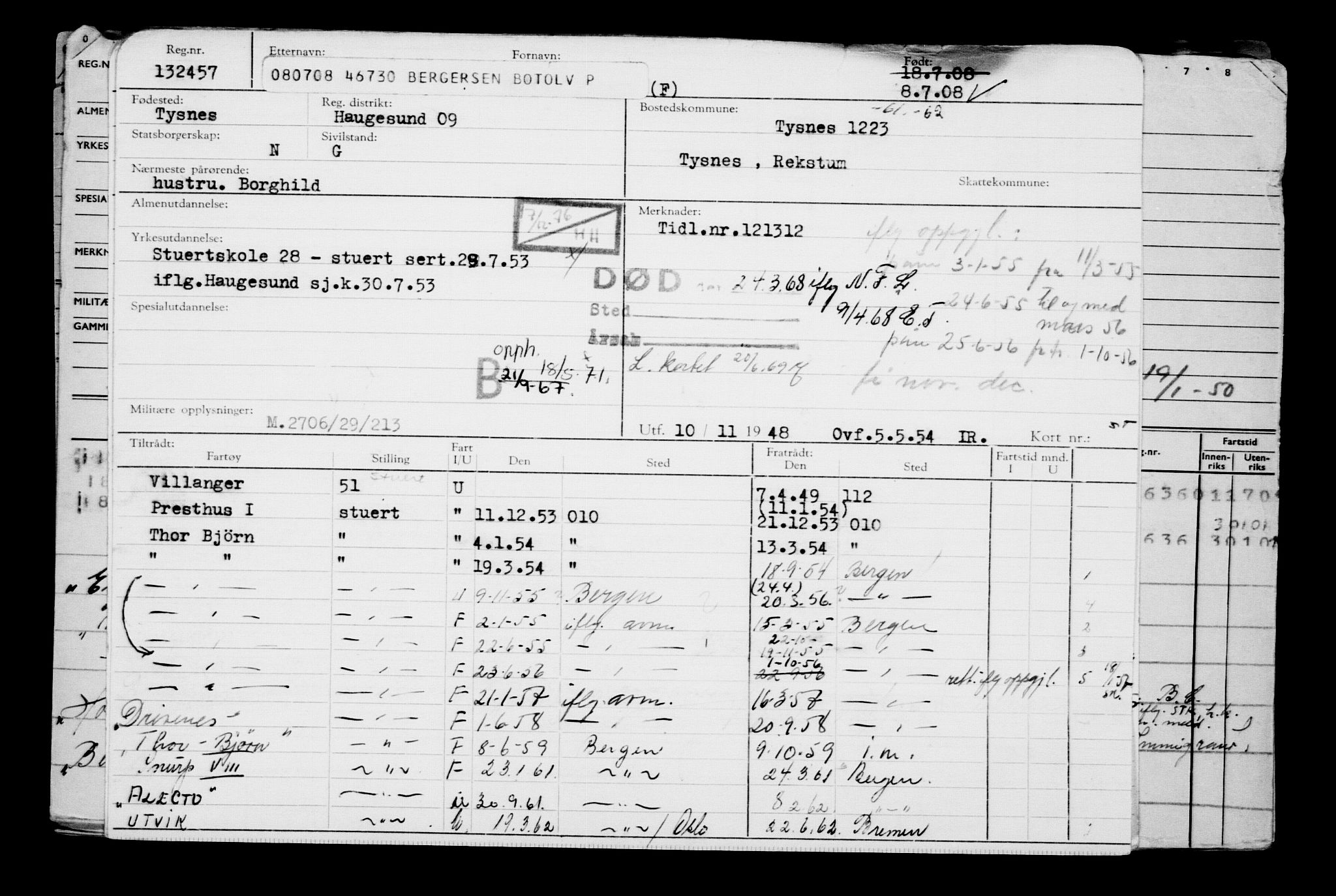 Direktoratet for sjømenn, RA/S-3545/G/Gb/L0078: Hovedkort, 1908, p. 110